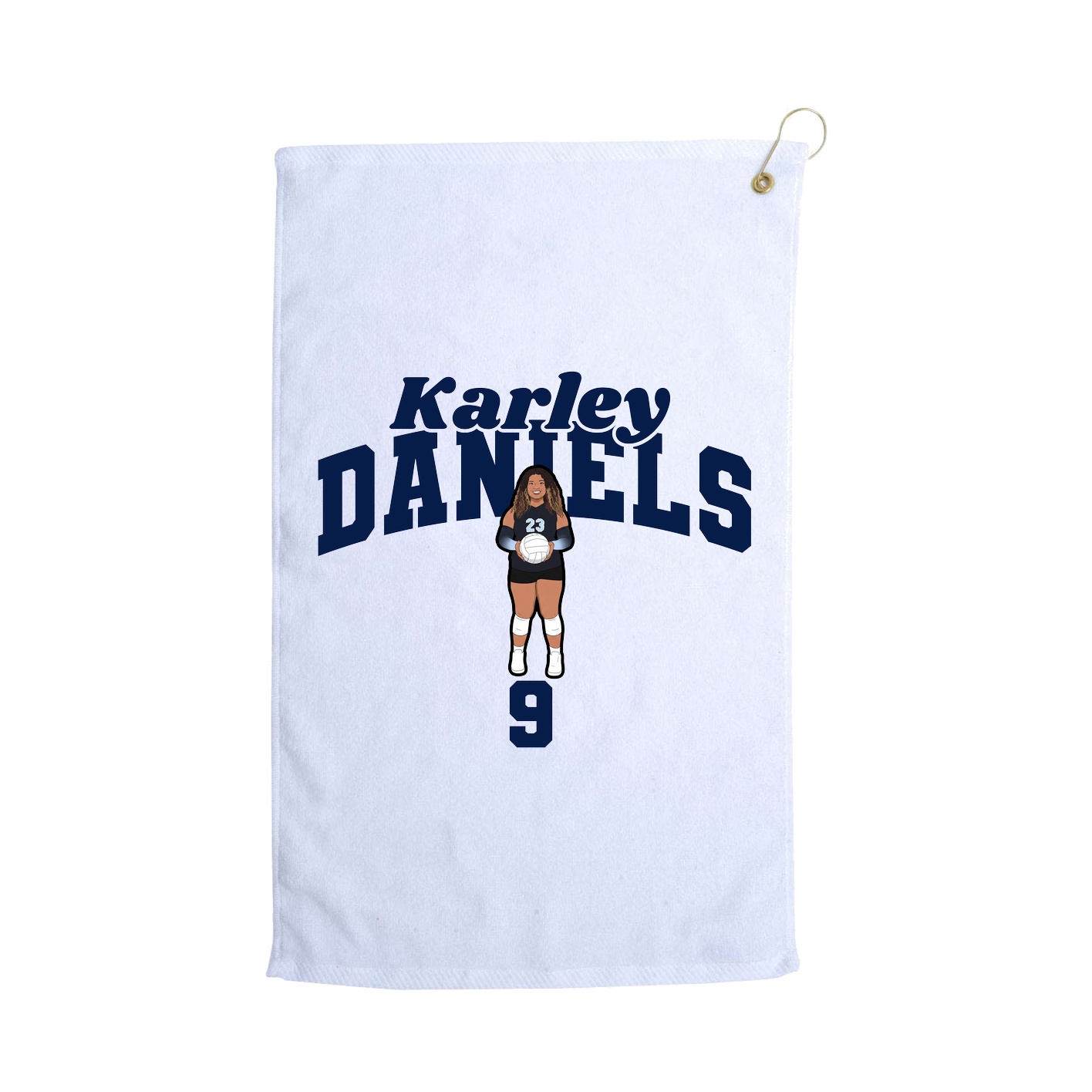 Golf Towel — Signature Arch in White