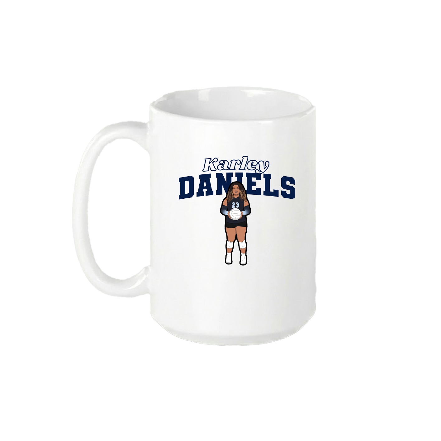 15oz Coffee Mug — Name Arch in White