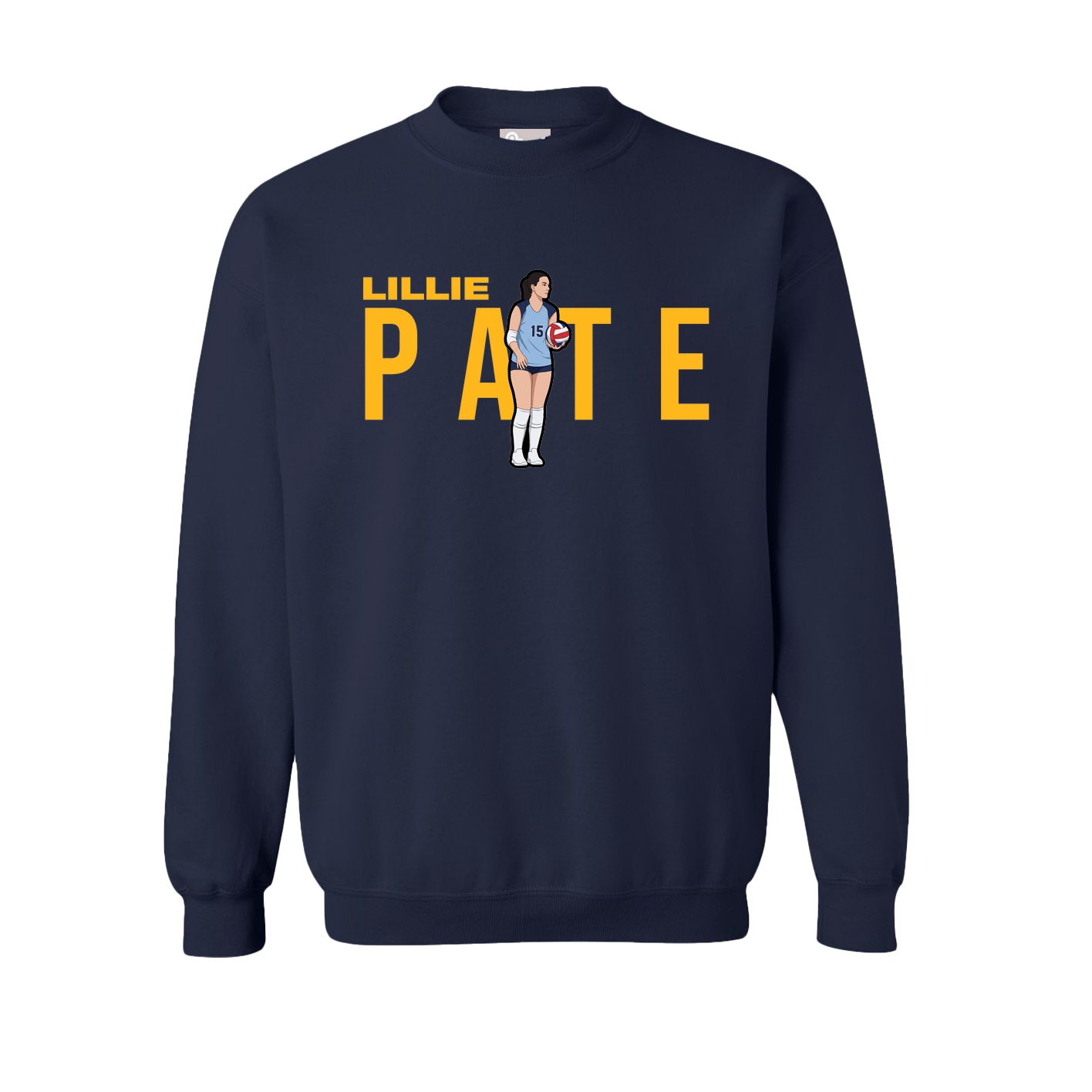 Fleece Crew — Player Name in Navy