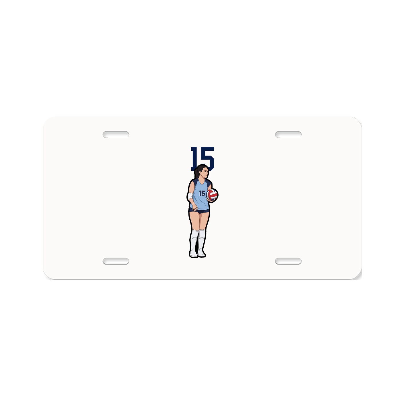 License Plate — Number Top in Classic