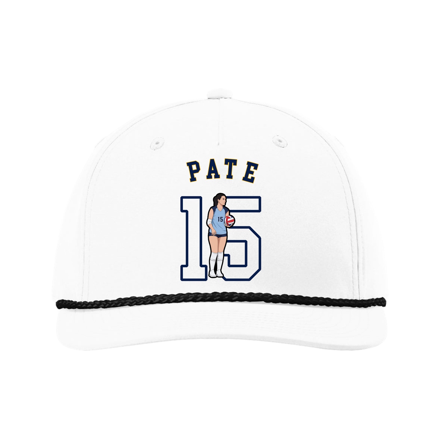 Five-Panel Classic Rope Cap — Shirsey Arch in White