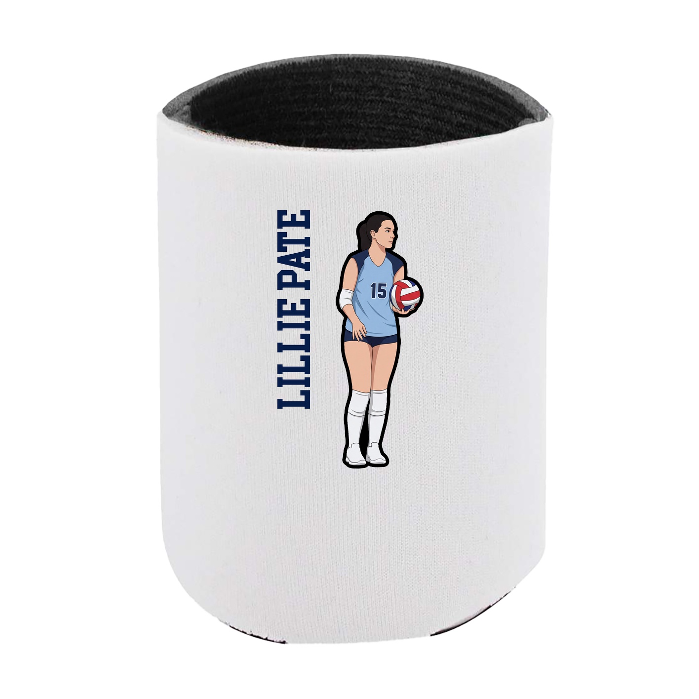 Can Holder — Name Vertical in White
