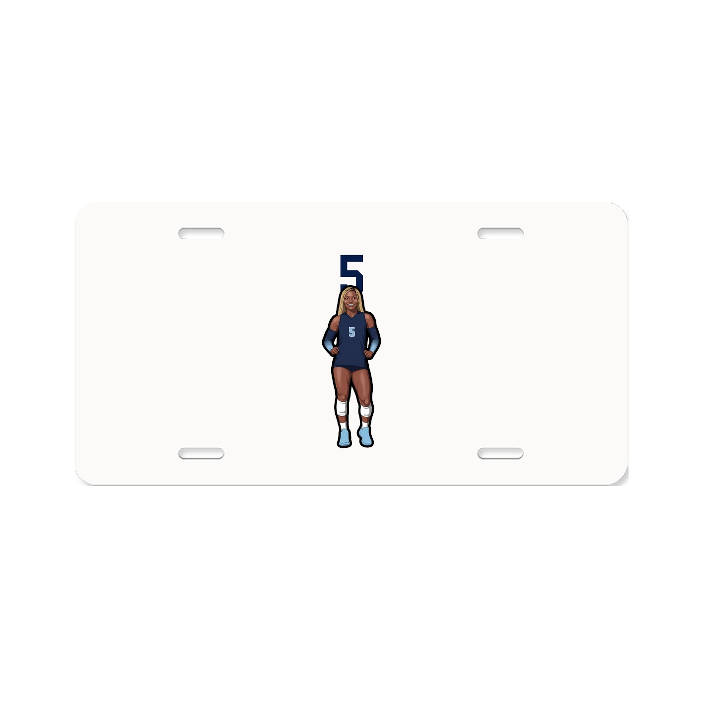 License Plate — Number Top in Classic