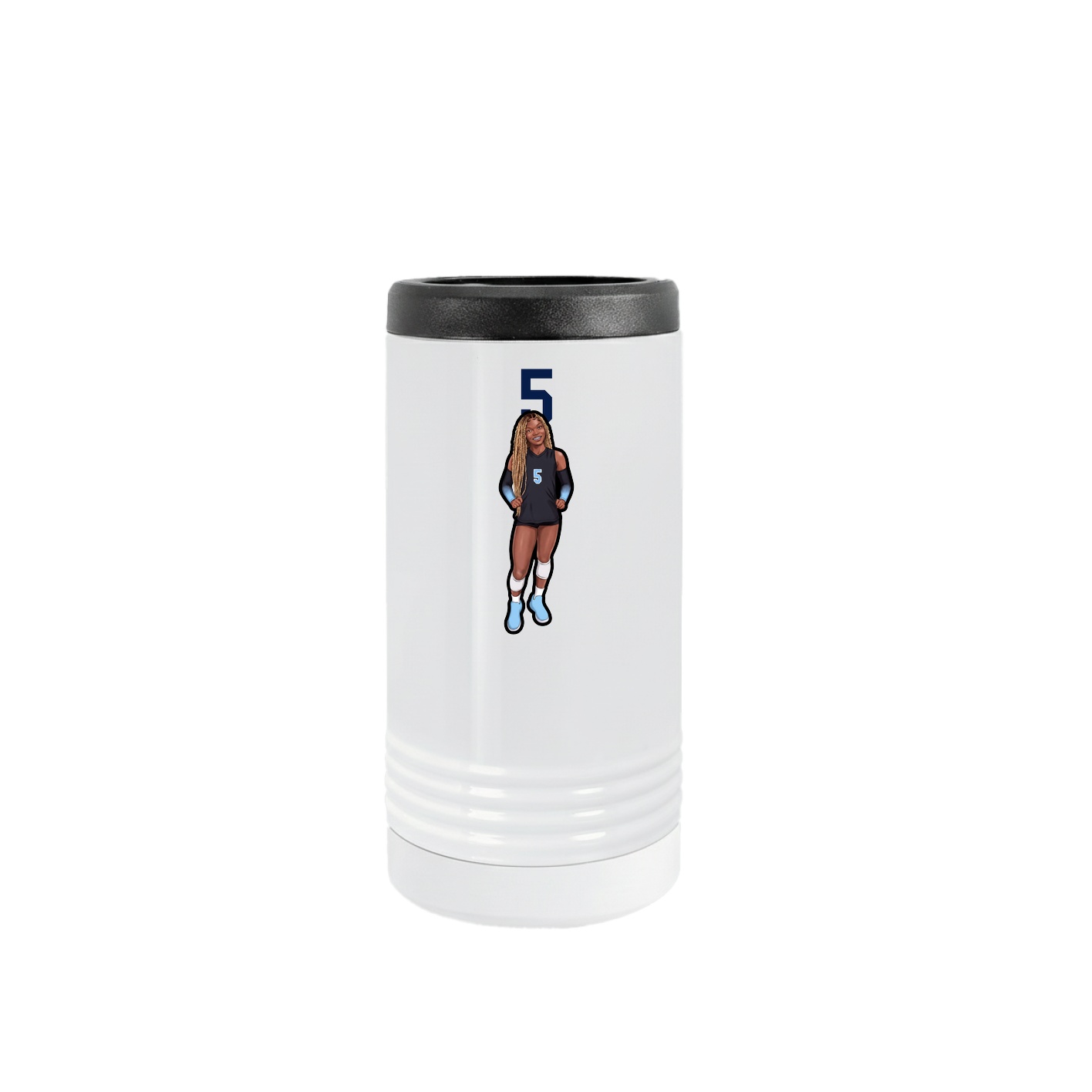 Slim Beverage Holder — Number Top in White