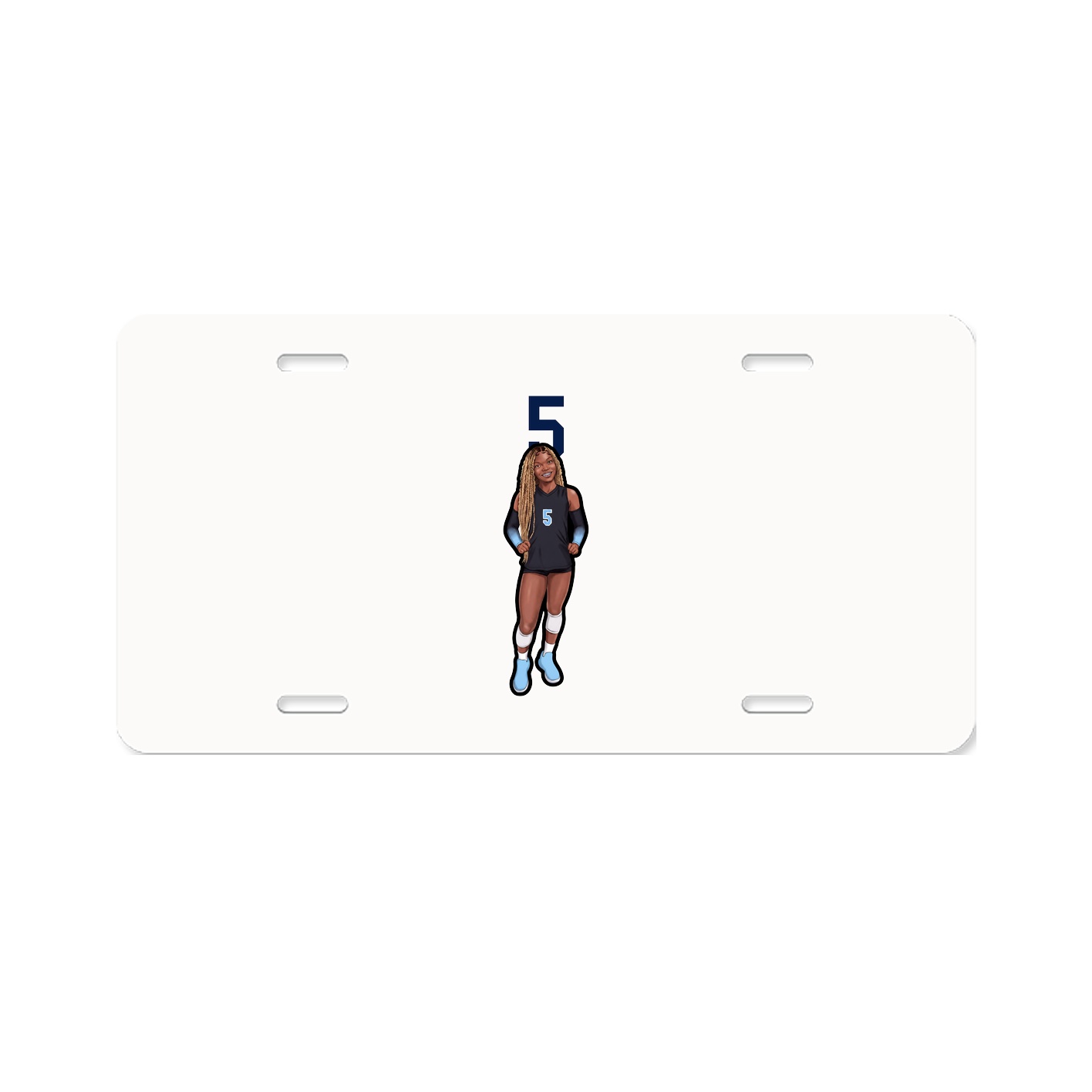 License Plate — Number Top in Classic