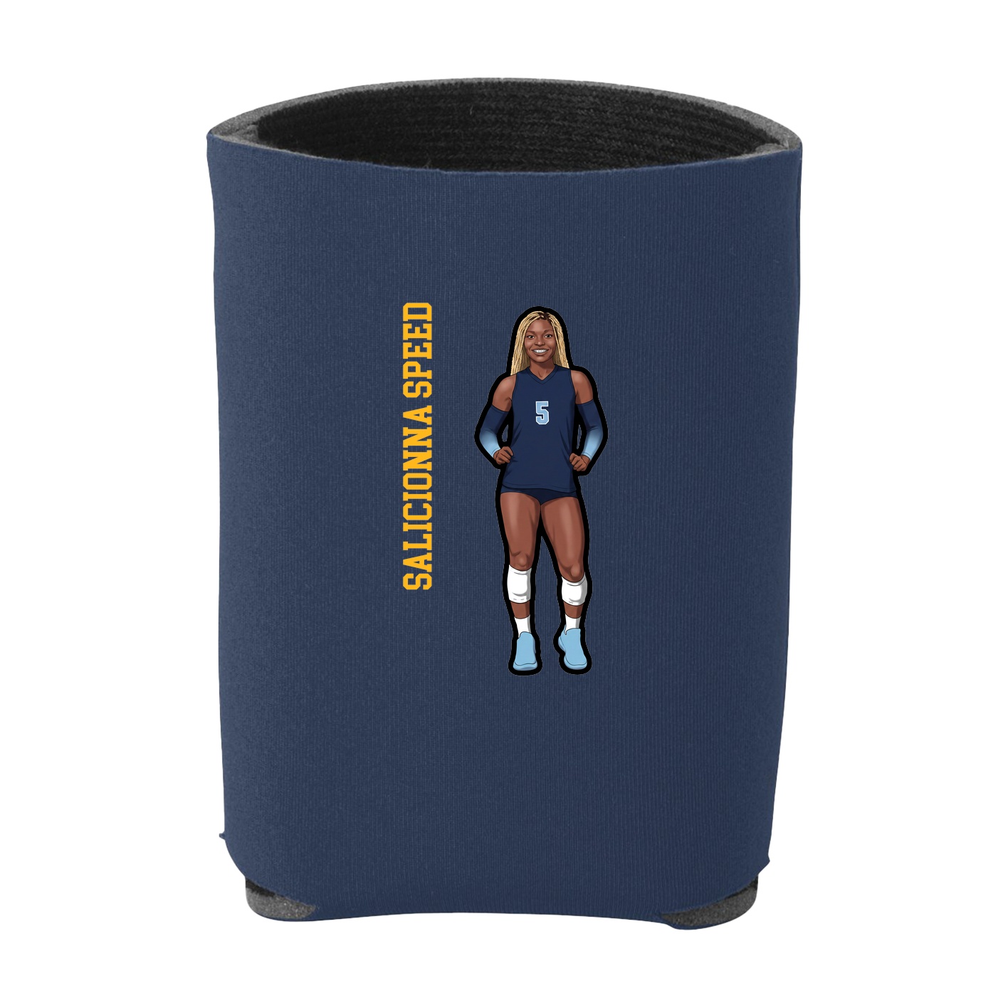 Can Holder — Name Vertical in Navy