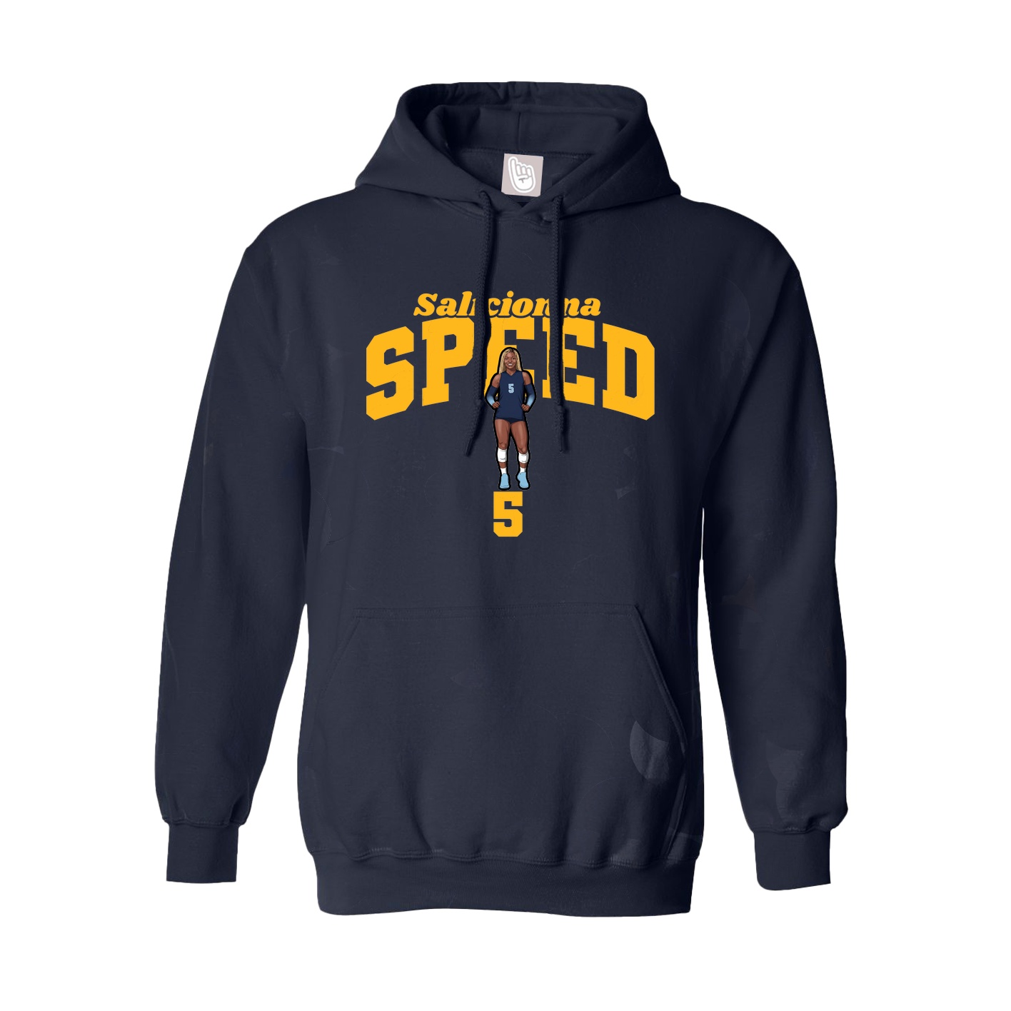 Youth Hoodie — Signature Arch in Navy