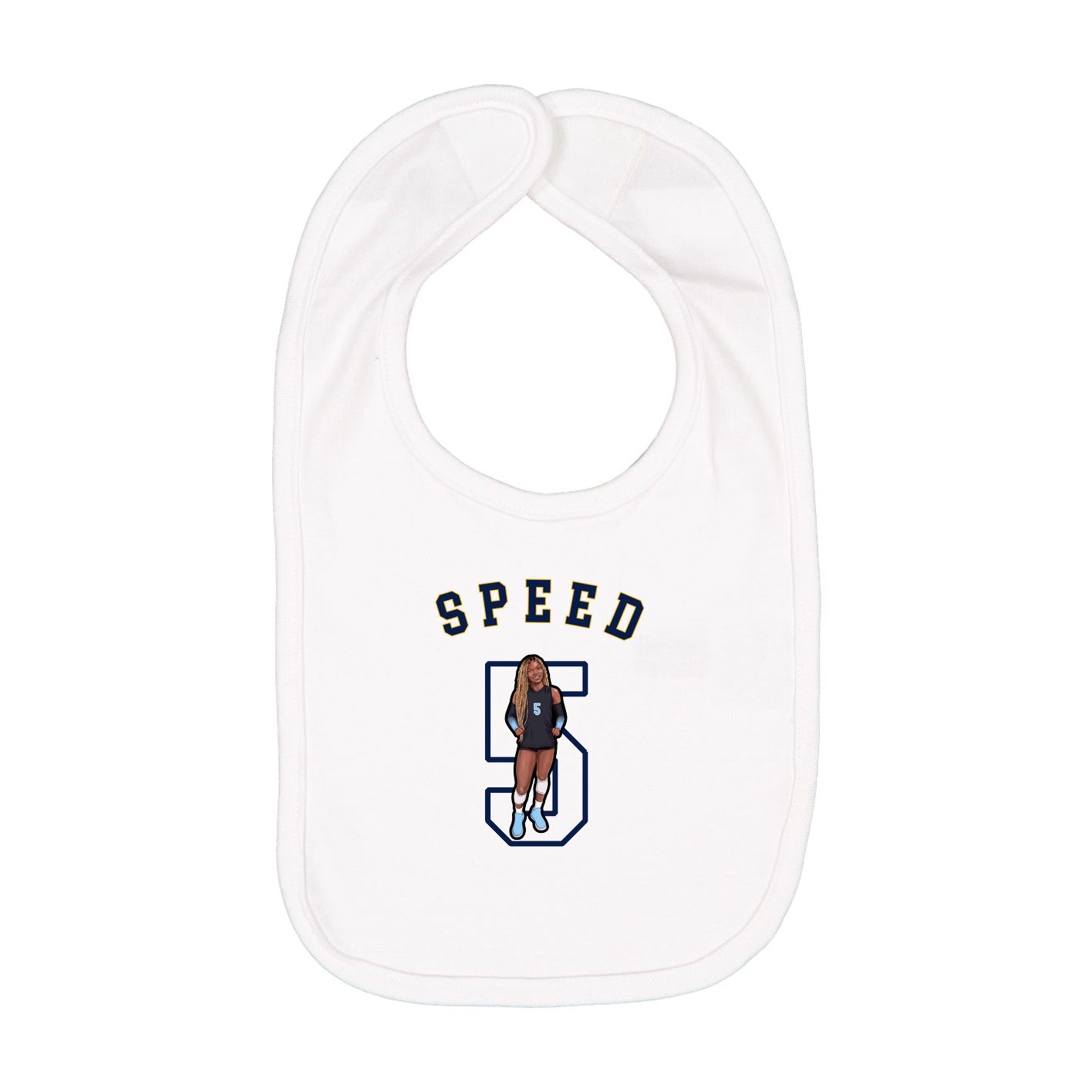 Infant Bib — Shirsey Arch in White