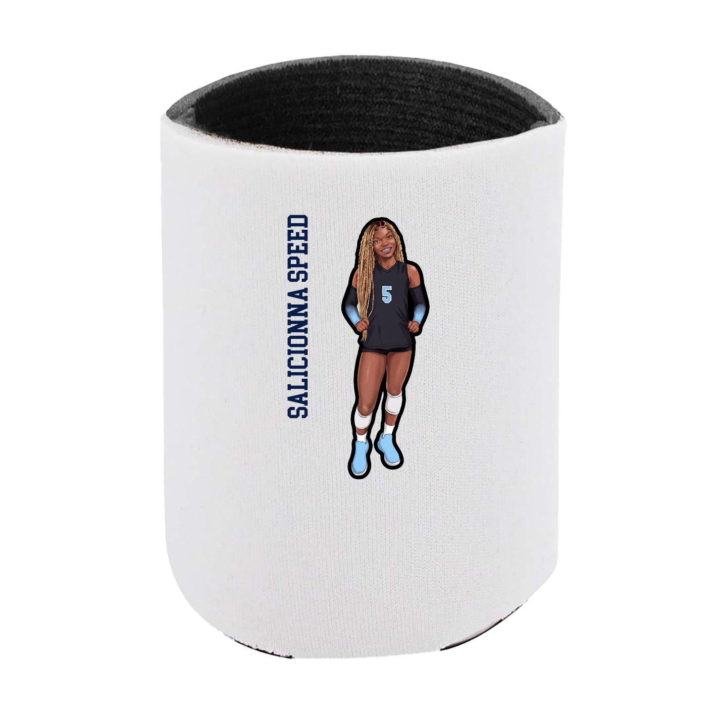 Can Holder — Name Vertical in White