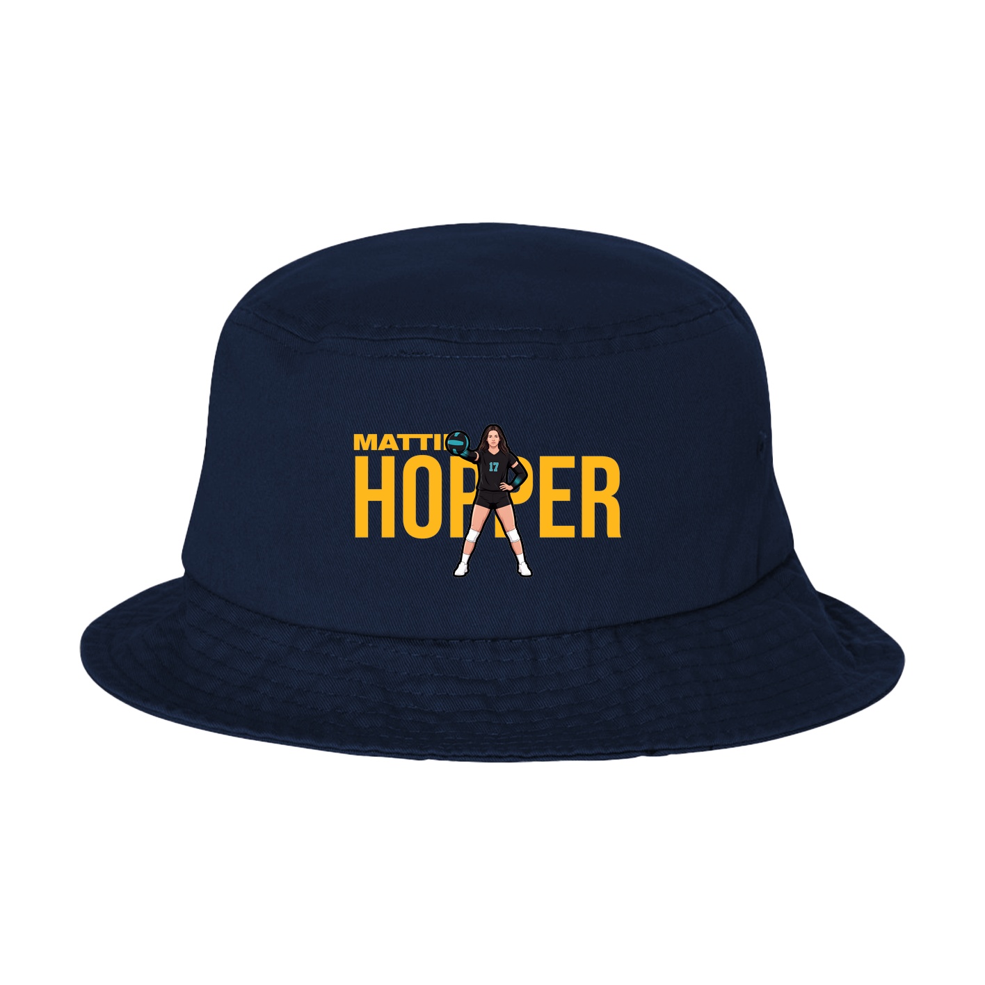 Bucket Cap — Player Name in Navy