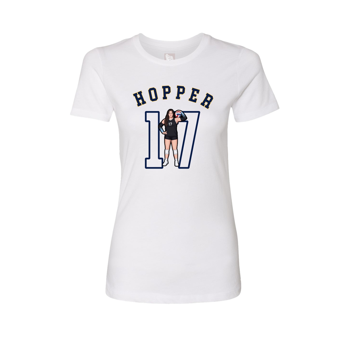 Fitted Women's Tee — Shirsey Arch in White