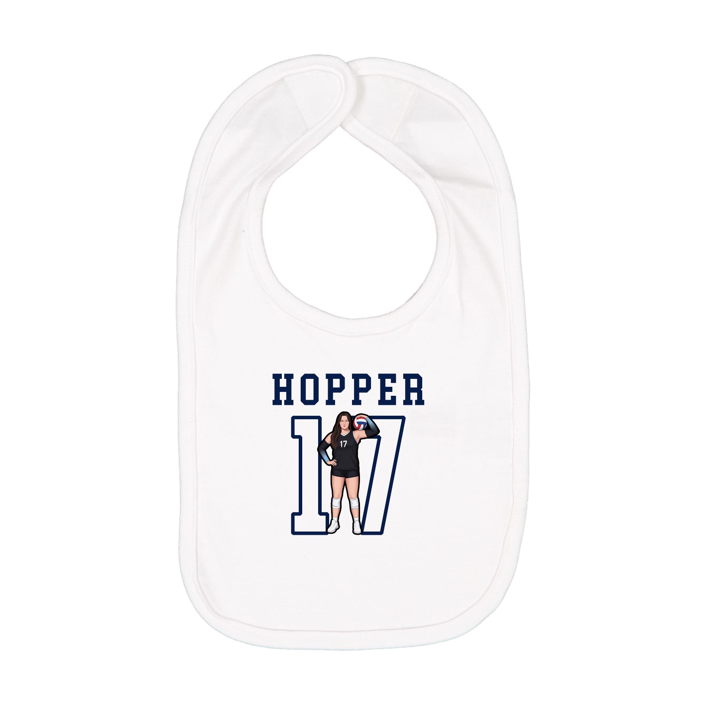 Infant Bib — Shirsey in White