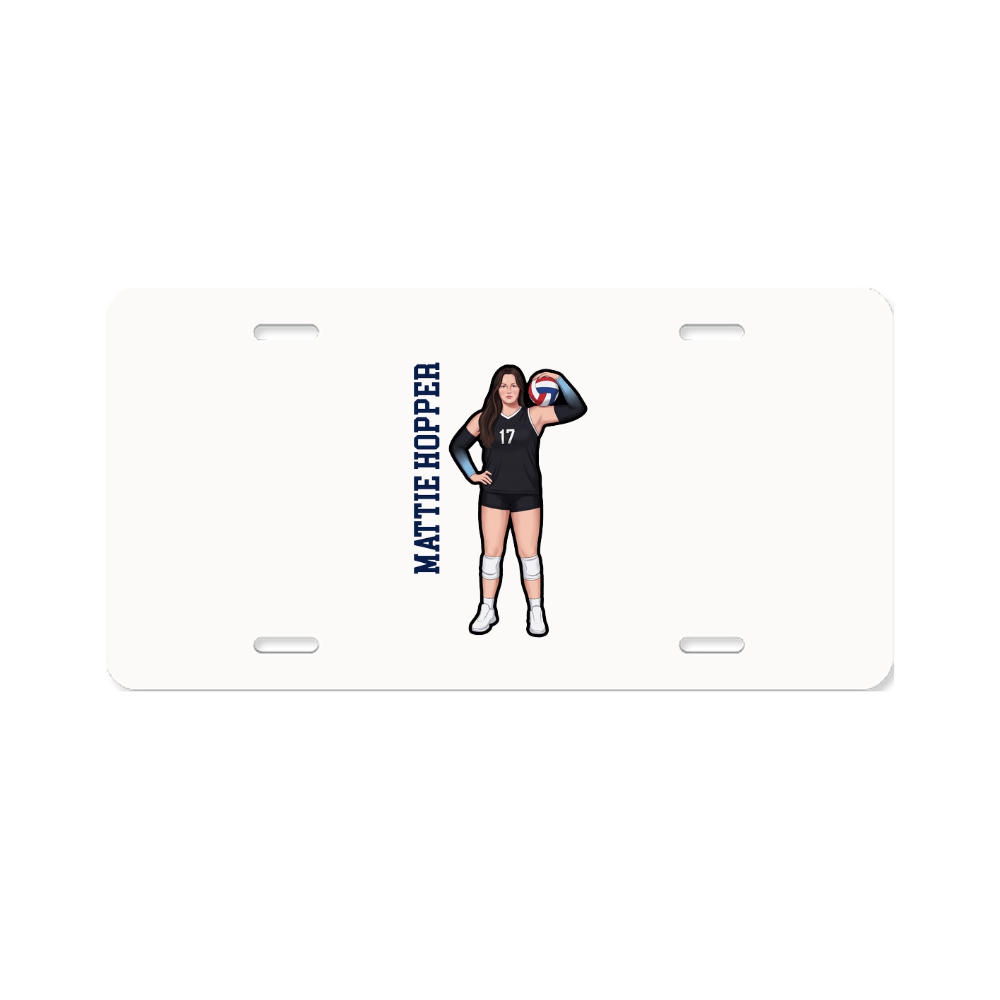 License Plate — Name Vertical in Classic