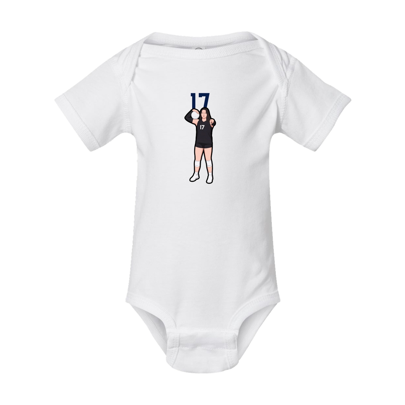 Baby Onesie — Number Top in White