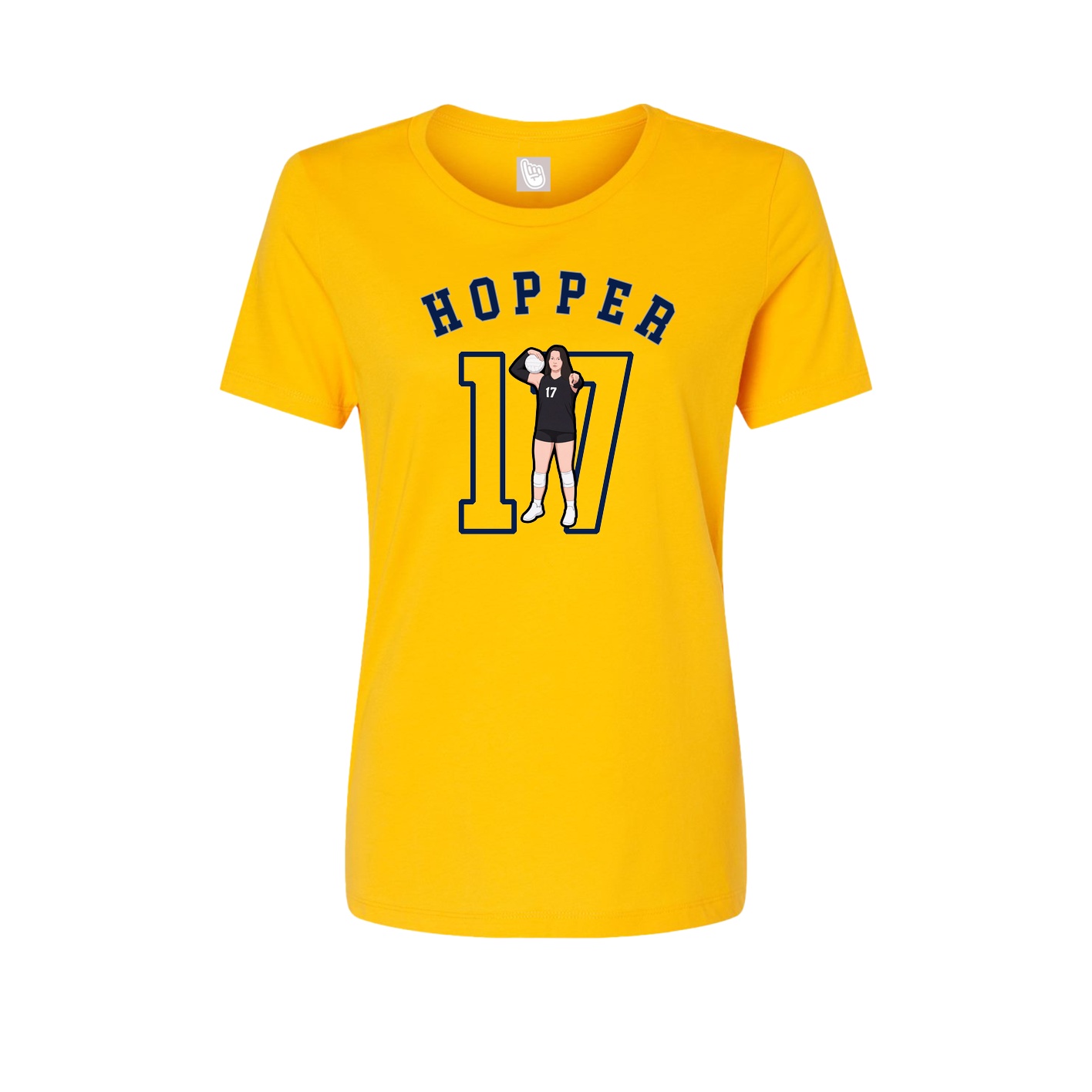 Fitted Women's Tee — Shirsey Arch in Gold