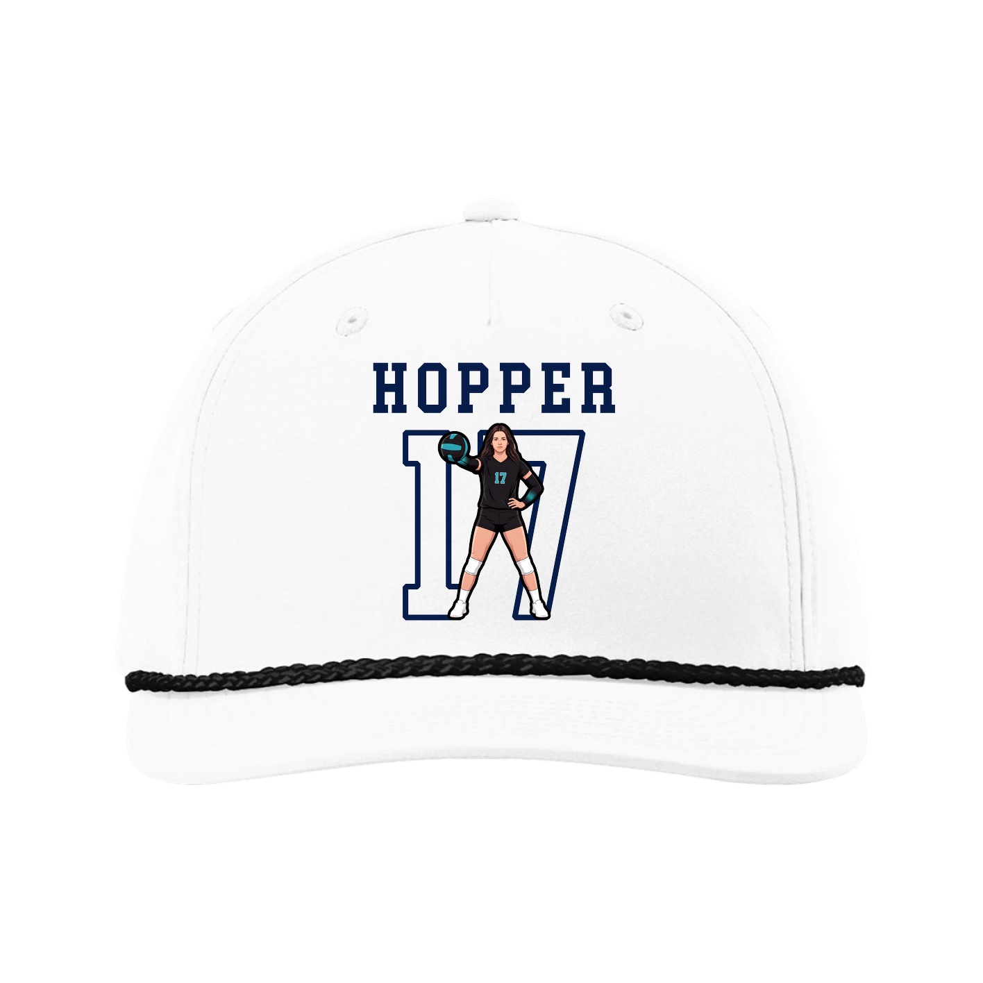Five-Panel Classic Rope Cap — Shirsey in White