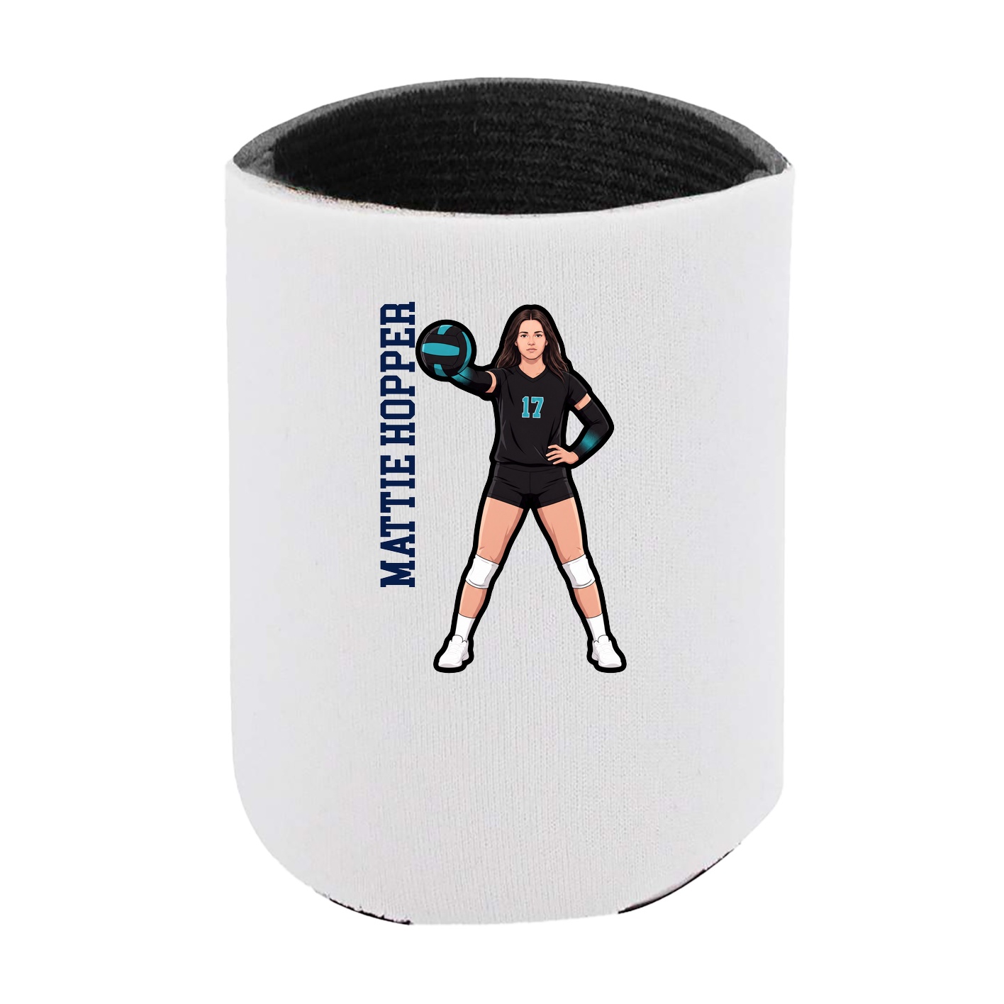 Can Holder — Name Vertical in White