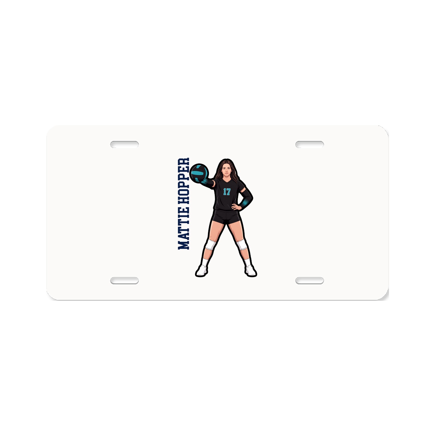 License Plate — Name Vertical in Classic
