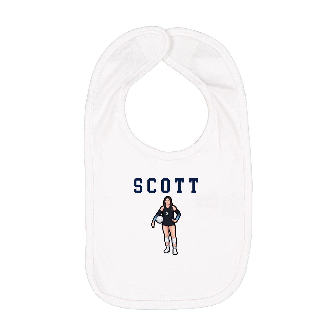 Infant Bib — Shirsey in White