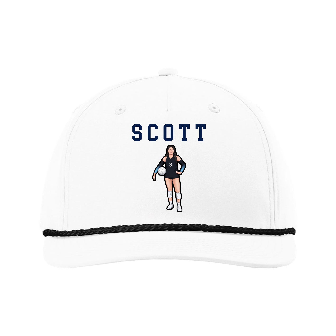 Five-Panel Classic Rope Cap — Shirsey in White