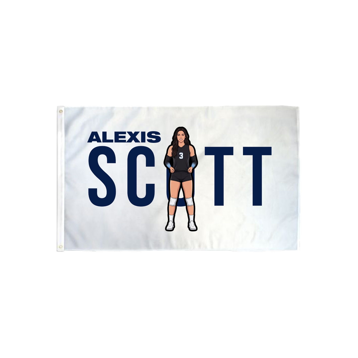 3x5 Flag — Player Name in Classic