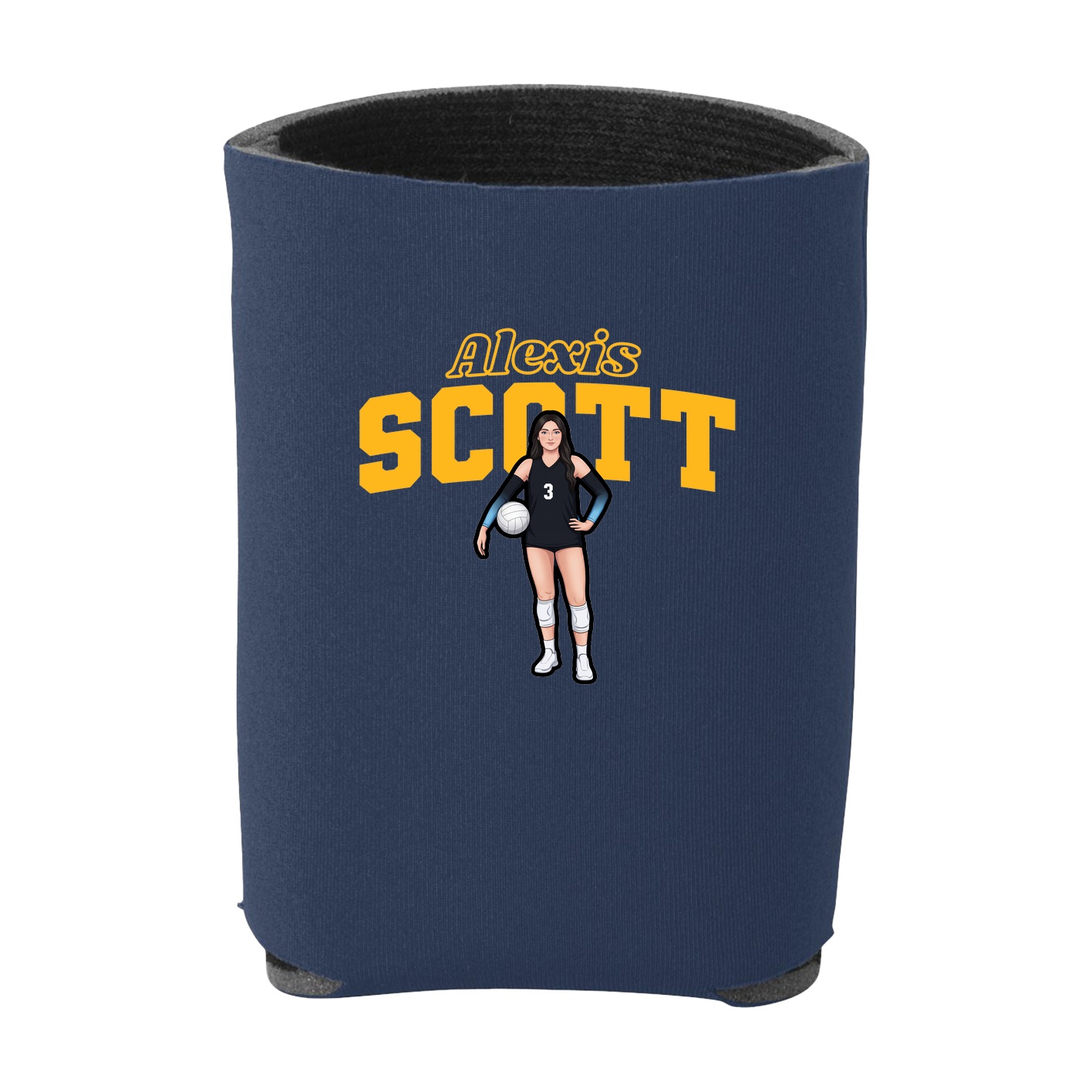 Can Holder — Name Arch in Navy