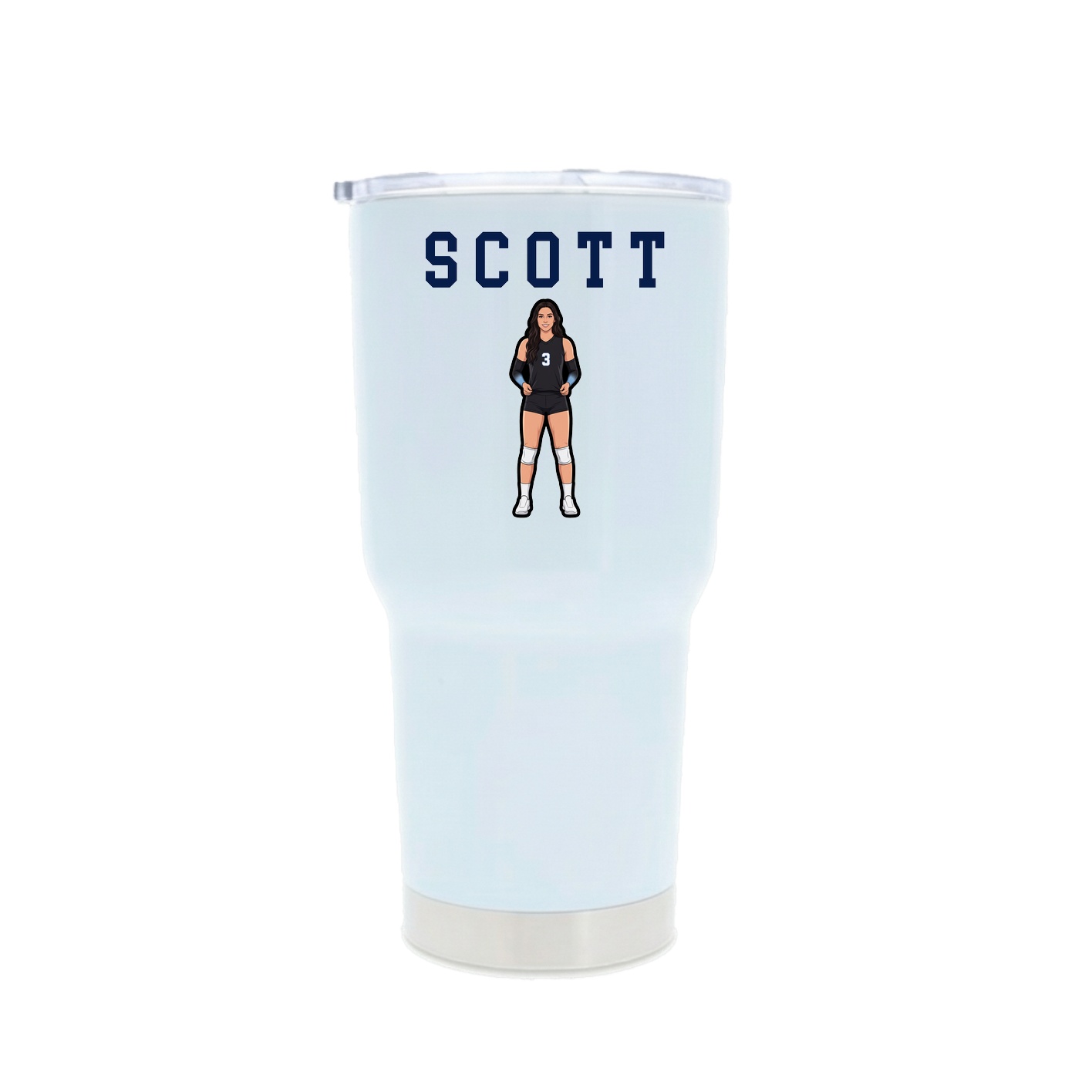 30oz Stainless Steel Tumbler — Shirsey in White