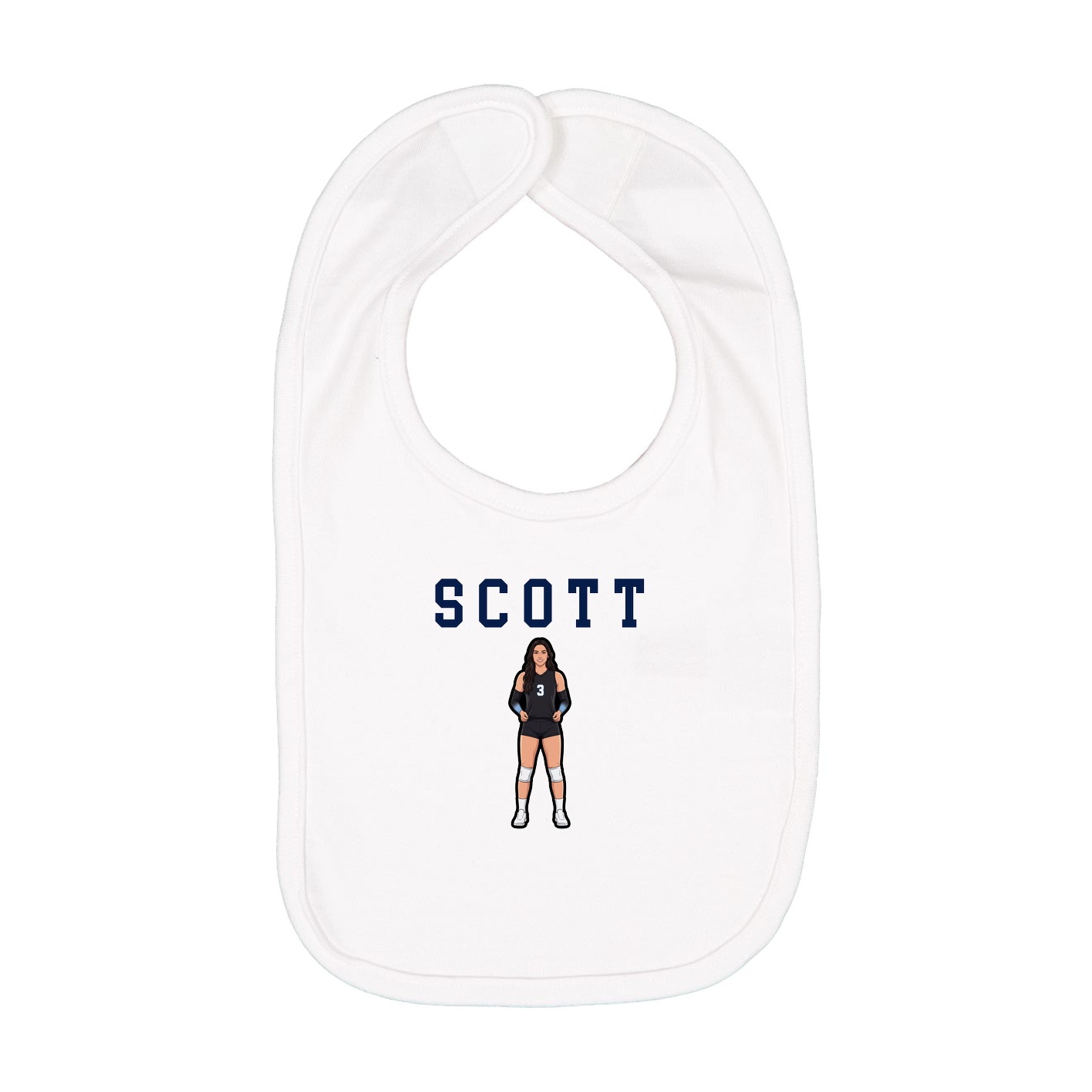 Infant Bib — Shirsey in White
