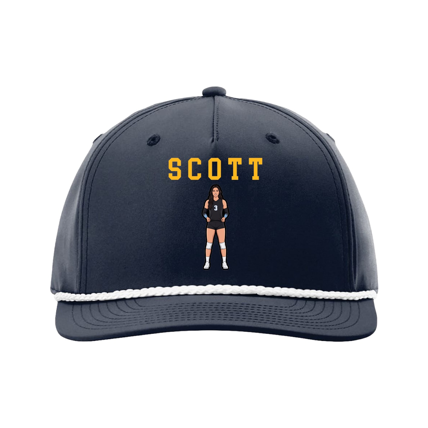 Five-Panel Classic Rope Cap — Shirsey in Navy