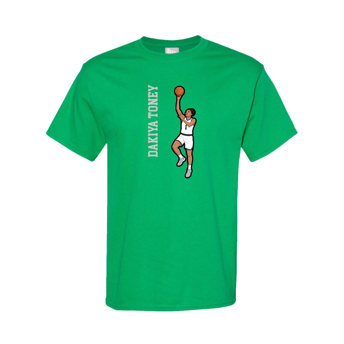 Tee — Name Vertical in Green