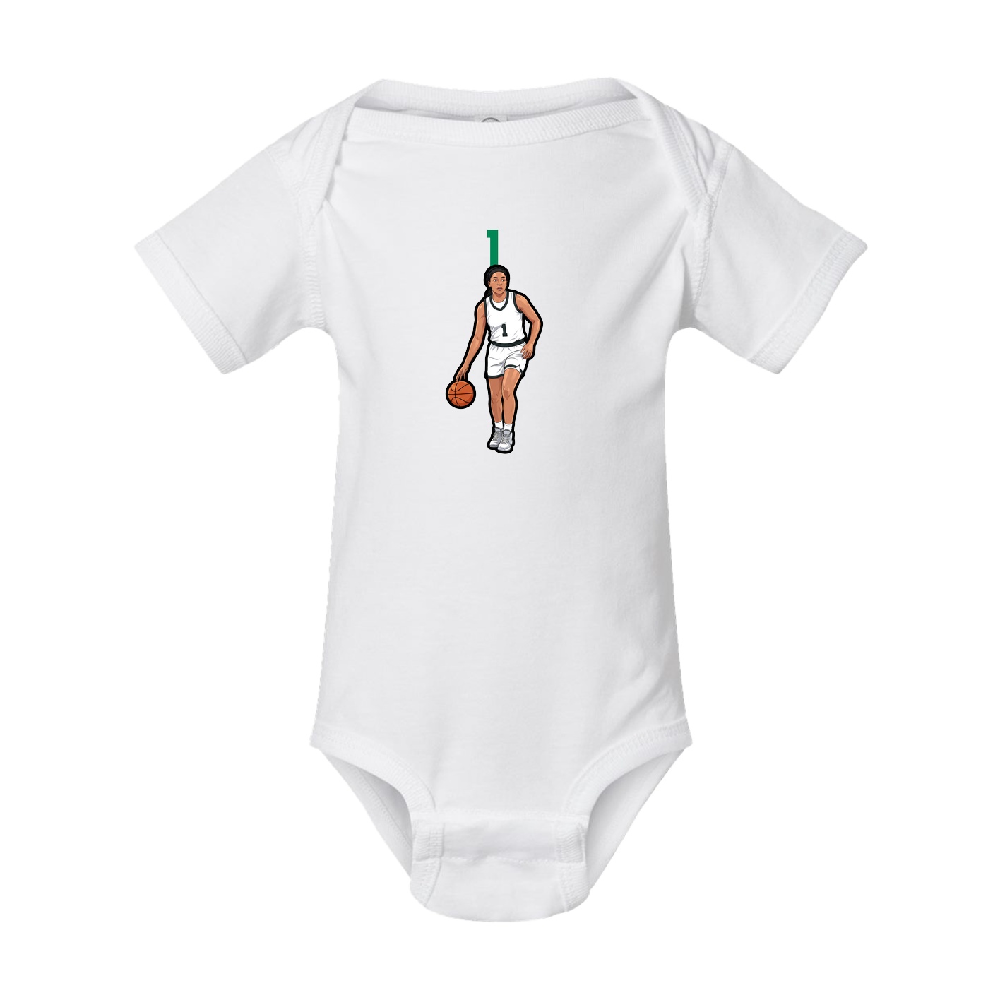 Baby Onesie — Number Top in White