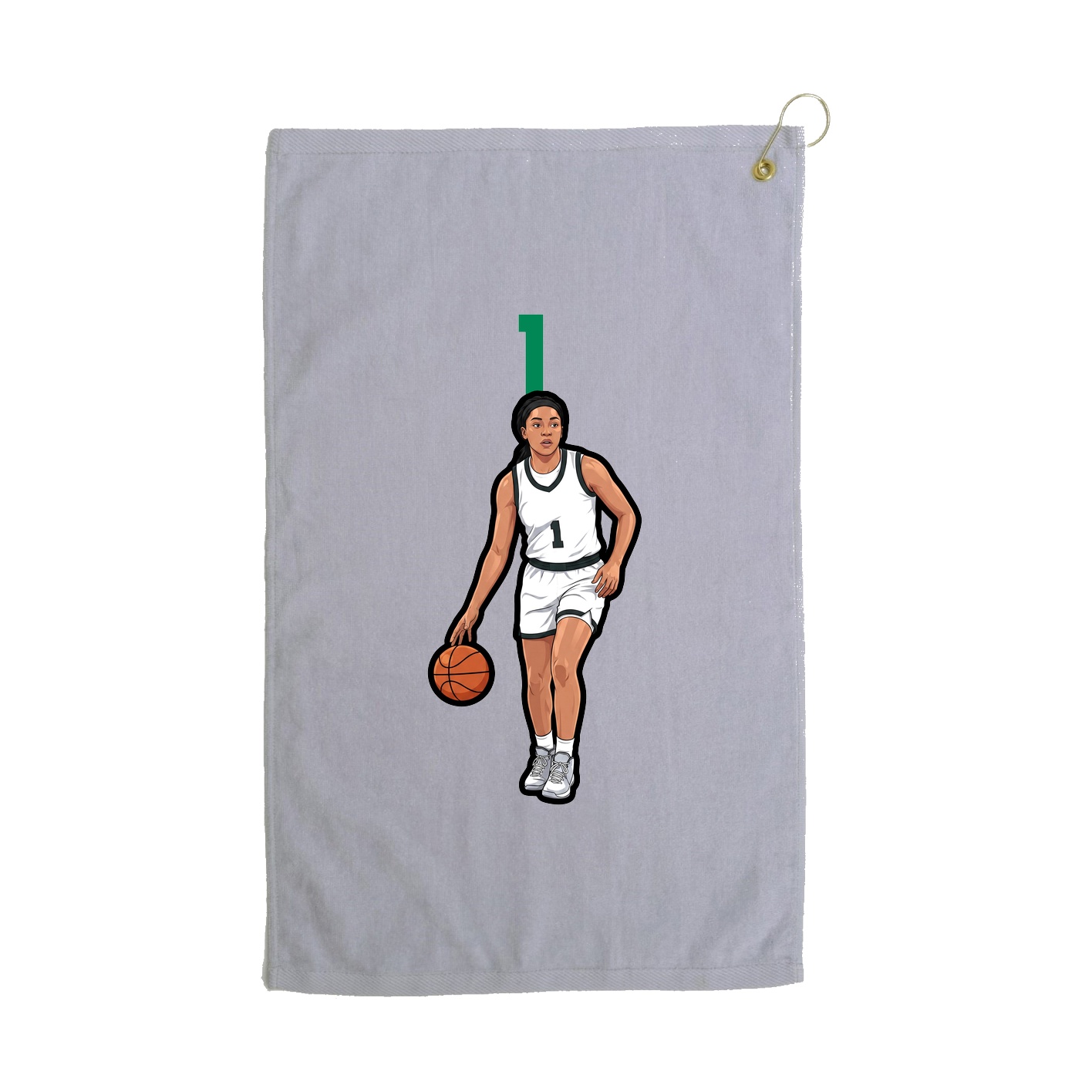 Golf Towel — Number Top in Grey
