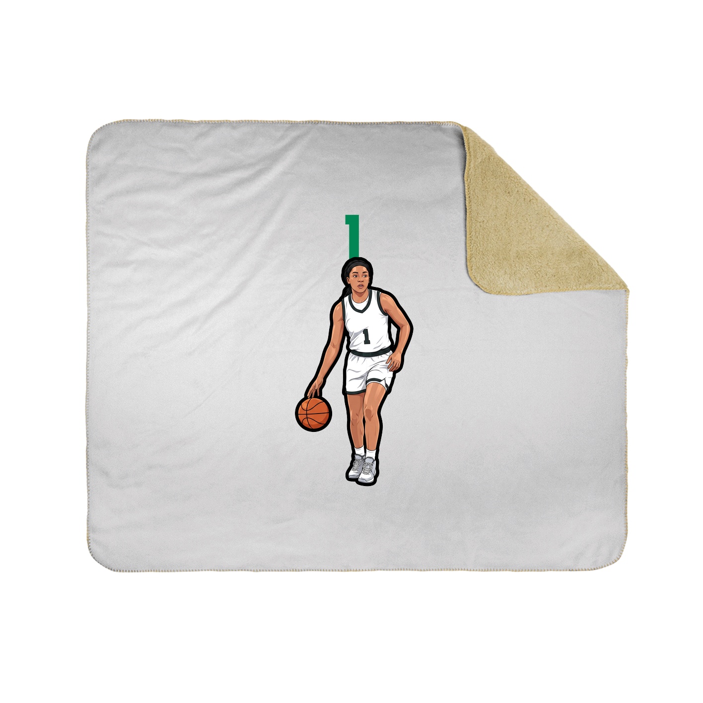 Throw Blanket — Number Top in White