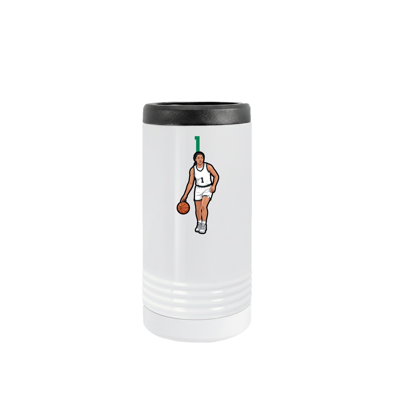 Slim Beverage Holder — Number Top in White
