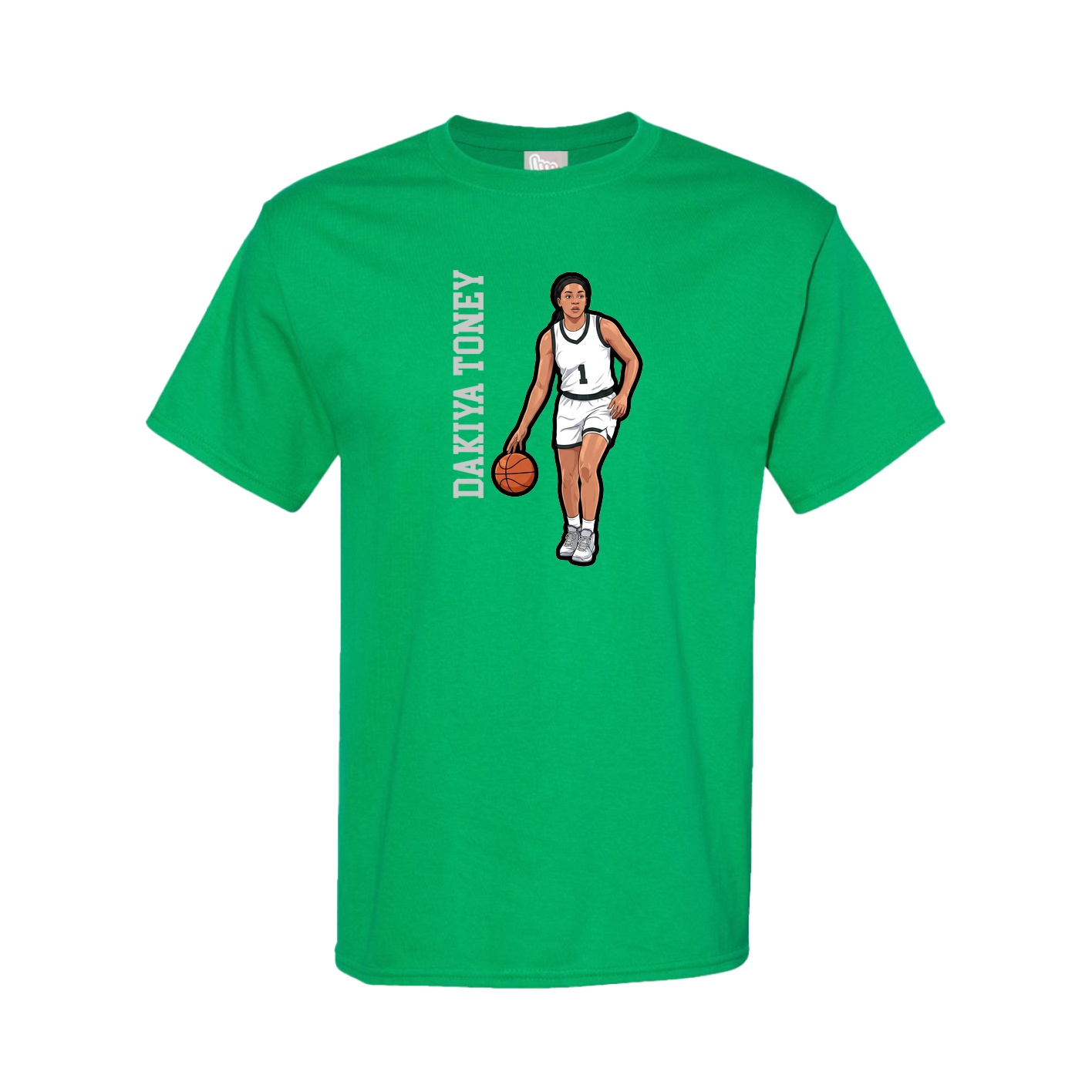 Tee — Name Vertical in Green