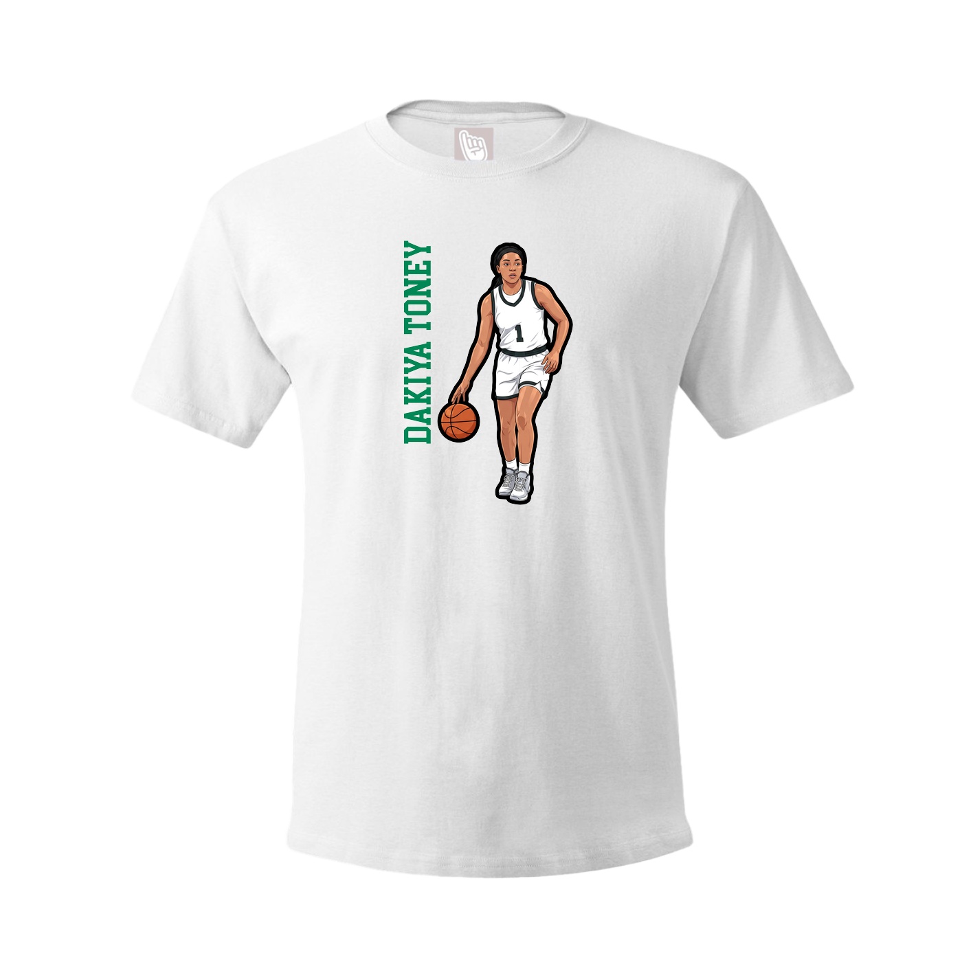 Youth Tee — Name Vertical in White