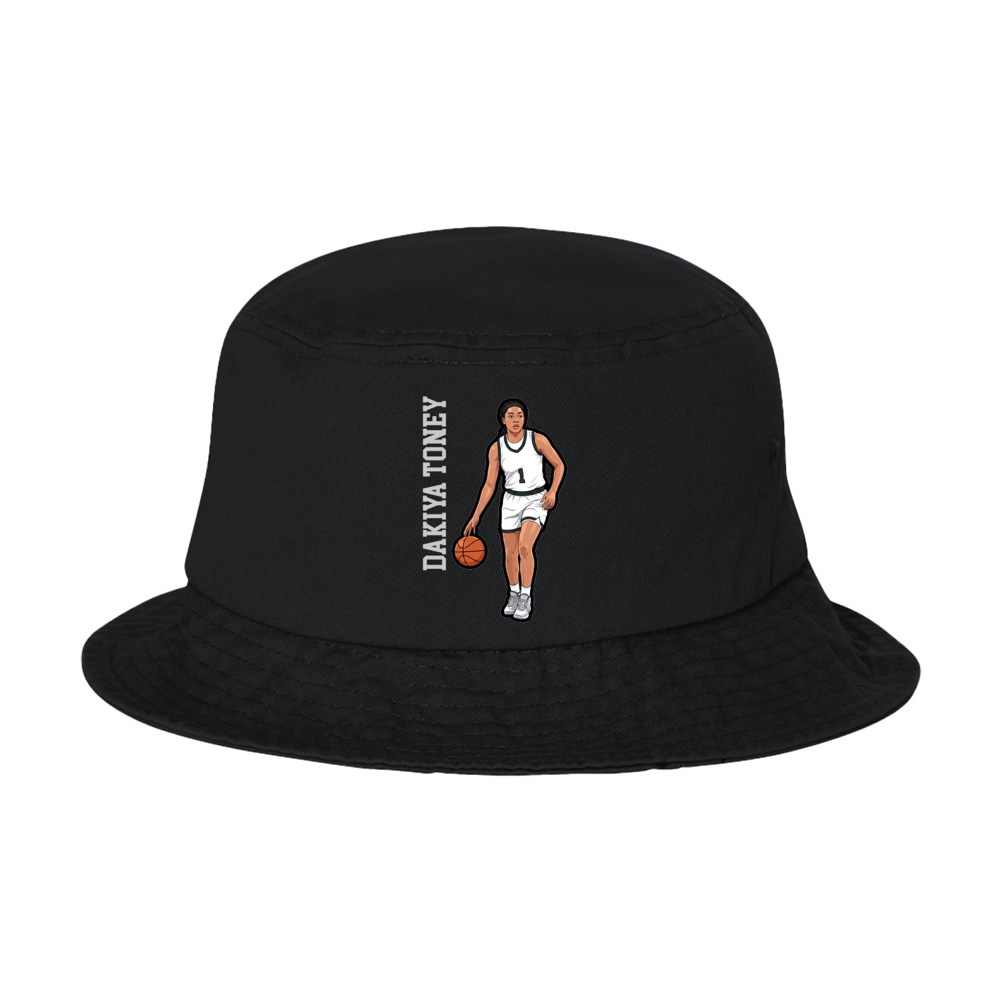 Bucket Cap — Name Vertical in Black