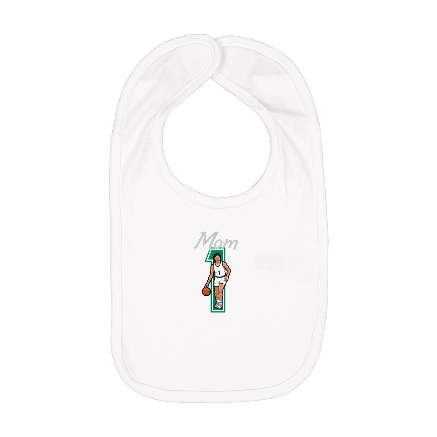Infant Bib — Mothers Day Shirsey in White