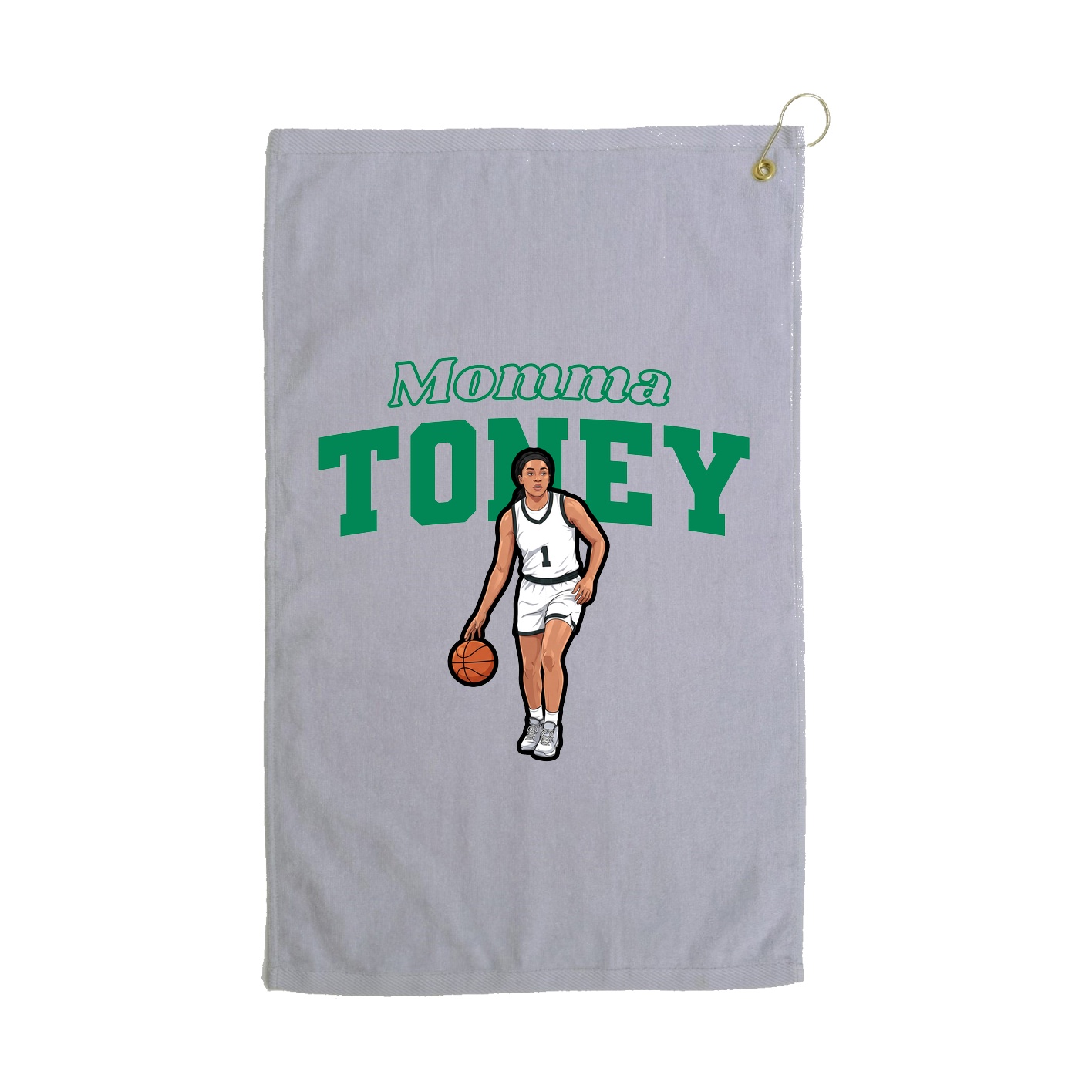 Golf Towel — Mothers Day Block in Grey