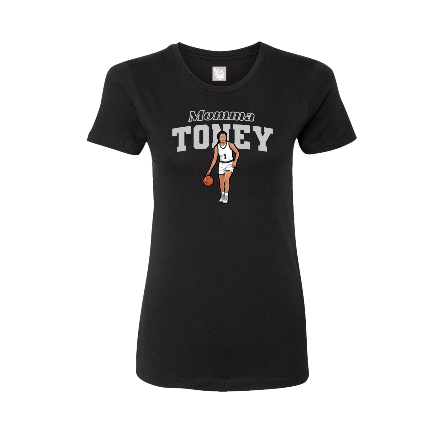 Womens Tee — Mothers Day Block in Black