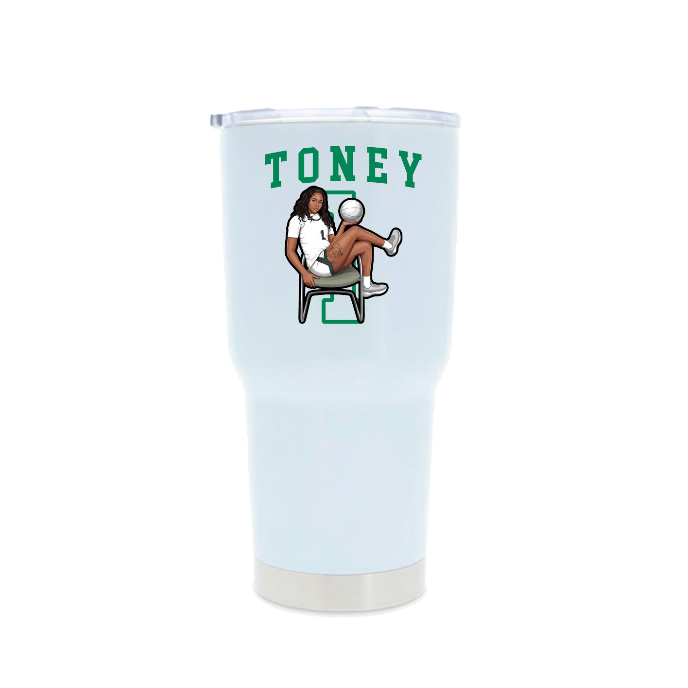 30oz Stainless Steel Tumbler — Shirsey in White