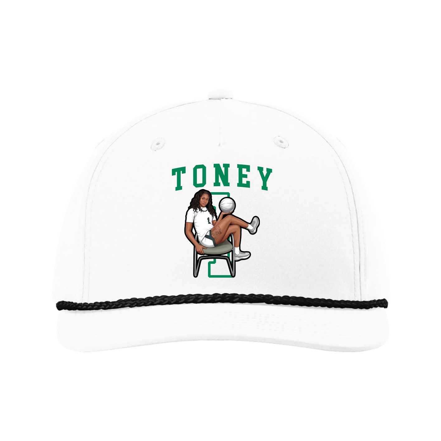 Five-Panel Classic Rope Cap — Shirsey in White