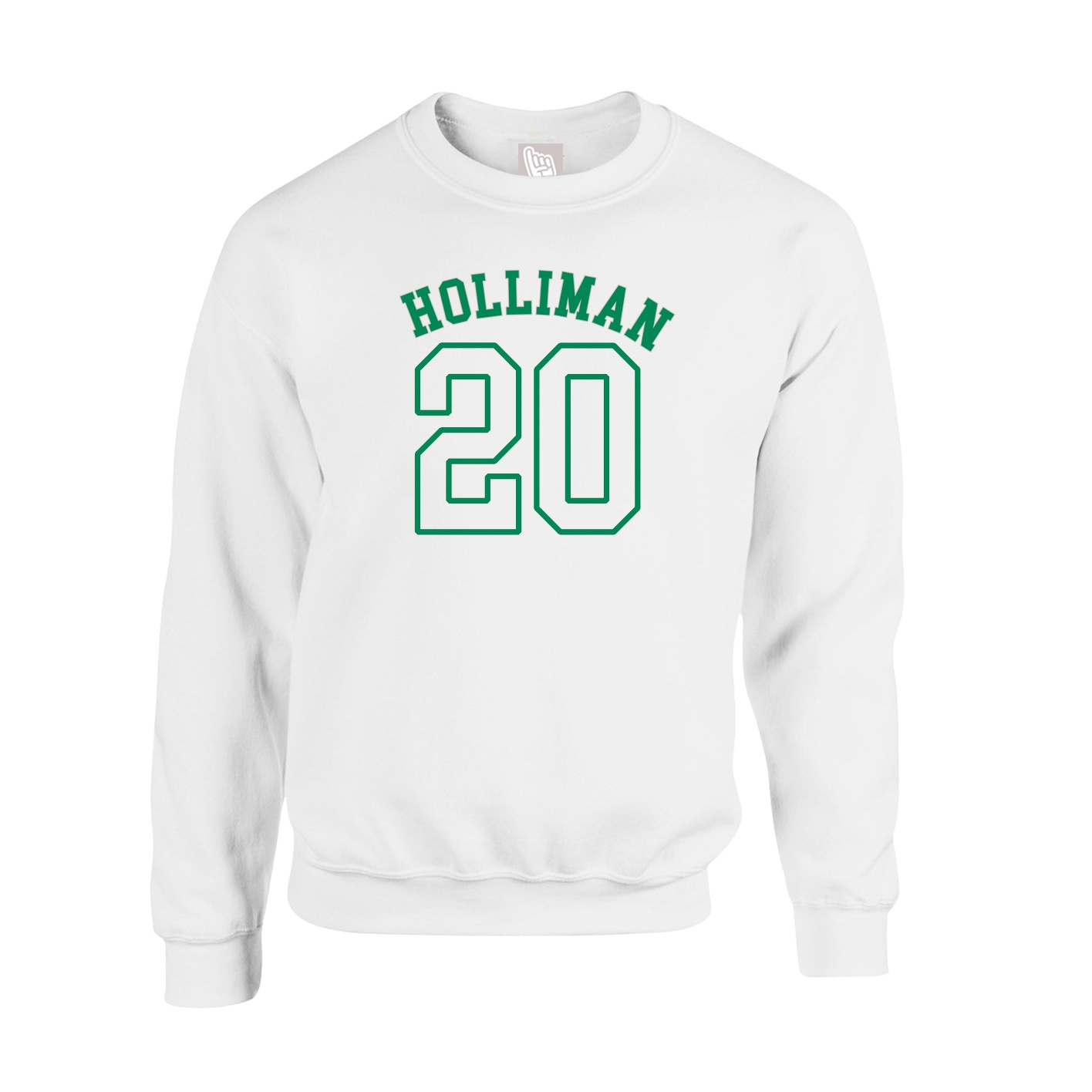 Fleece Crew — Shirsey Arch in White