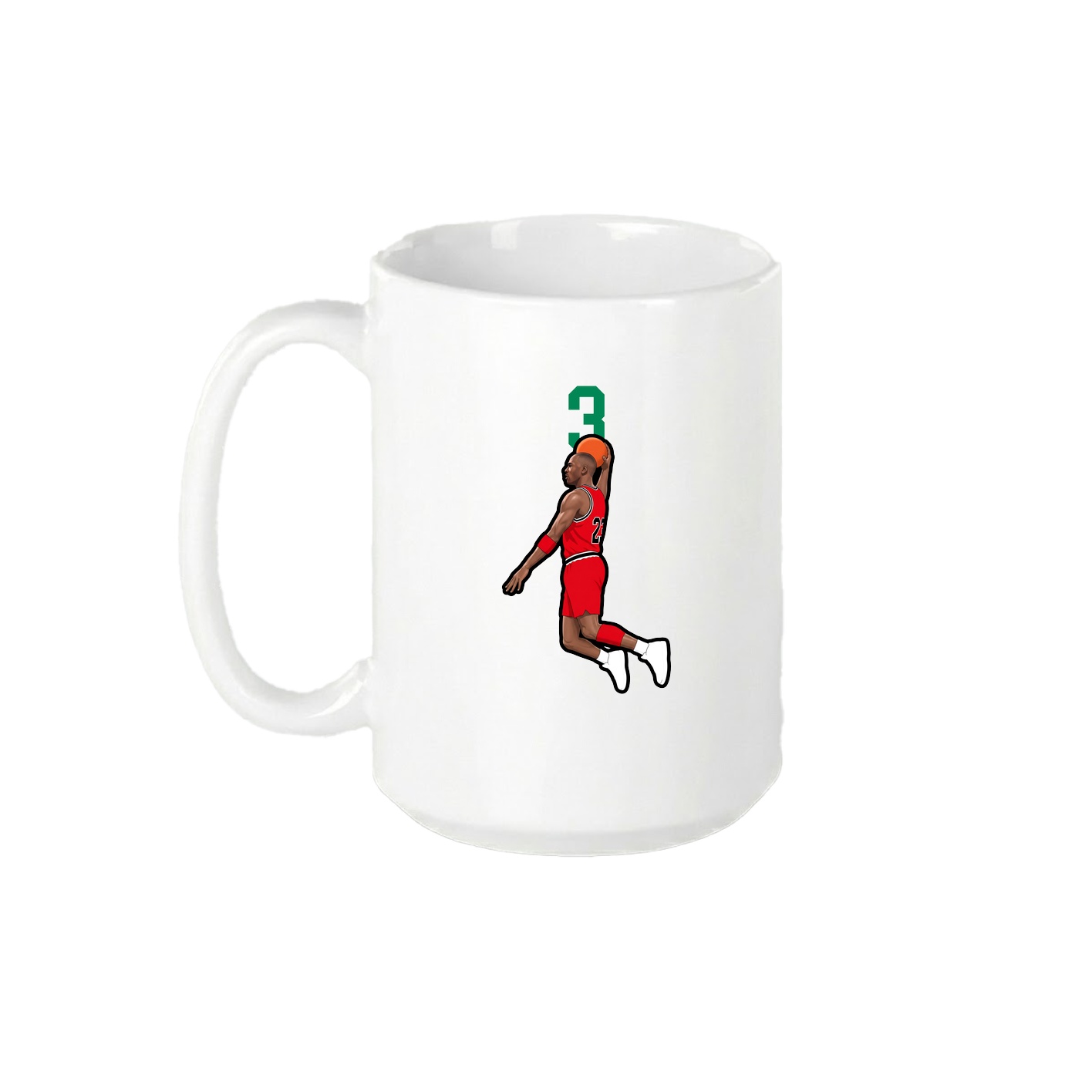 15oz Coffee Mug — Number Top in White
