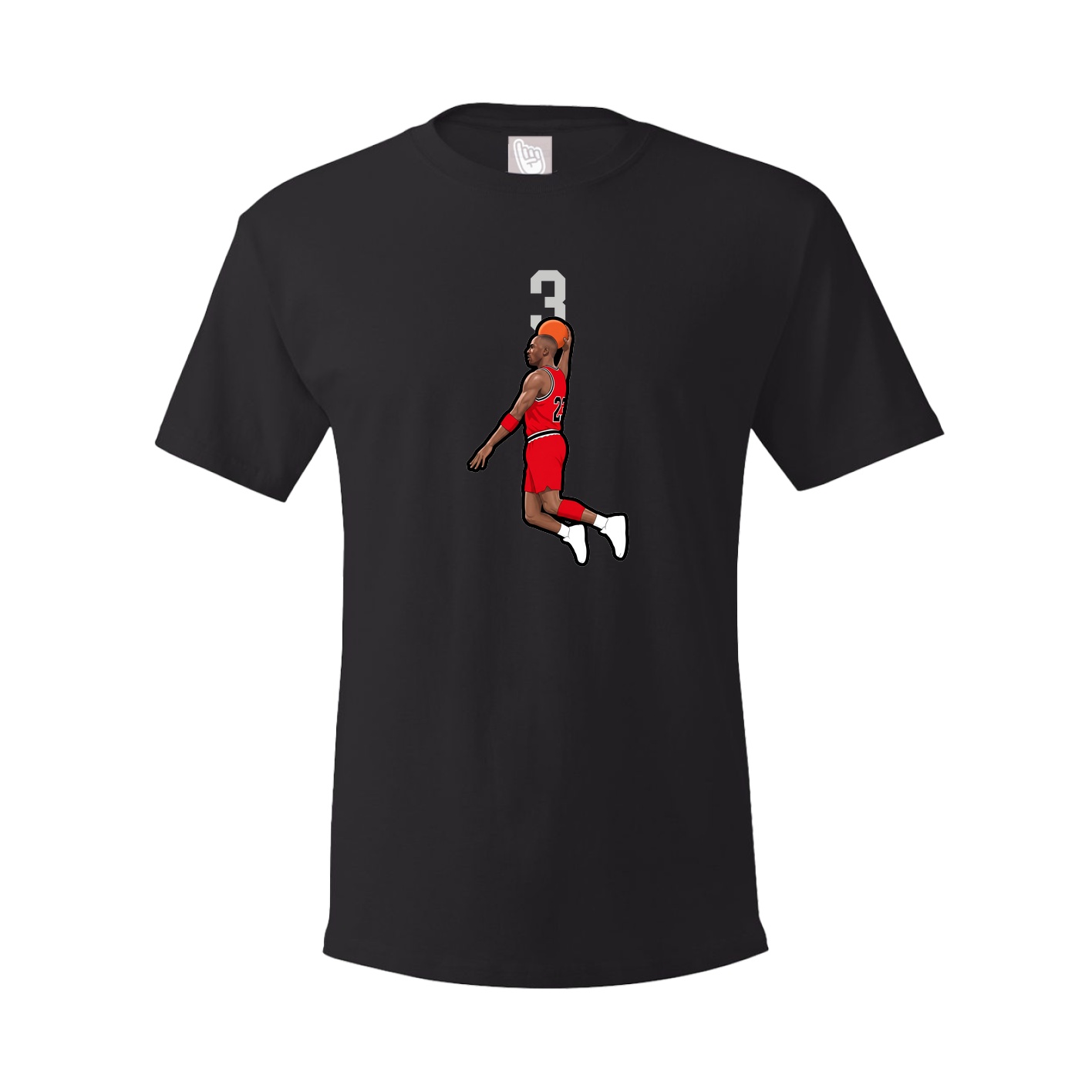 Youth Tee — Number Top in Black