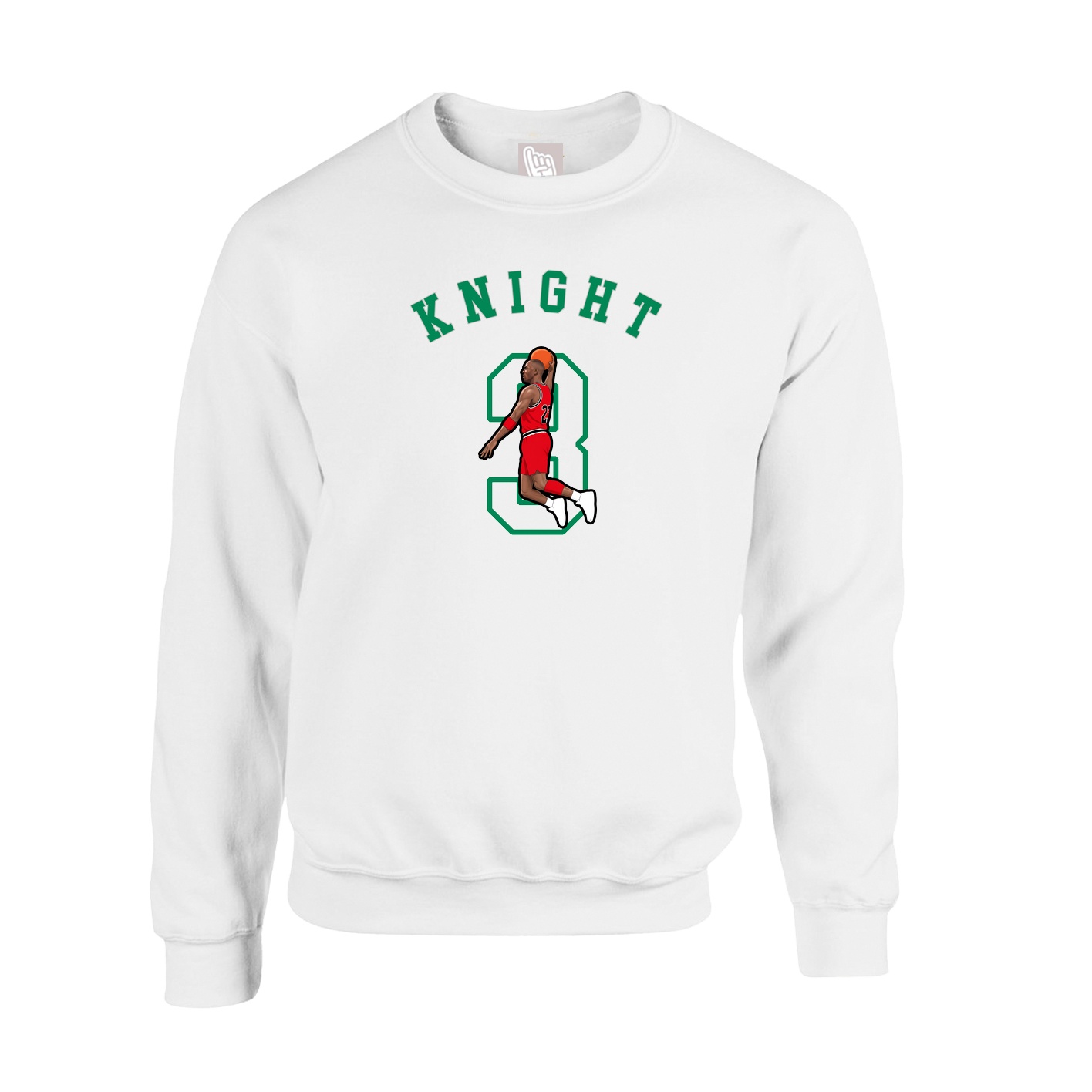 Fleece Crew — Shirsey Arch in White