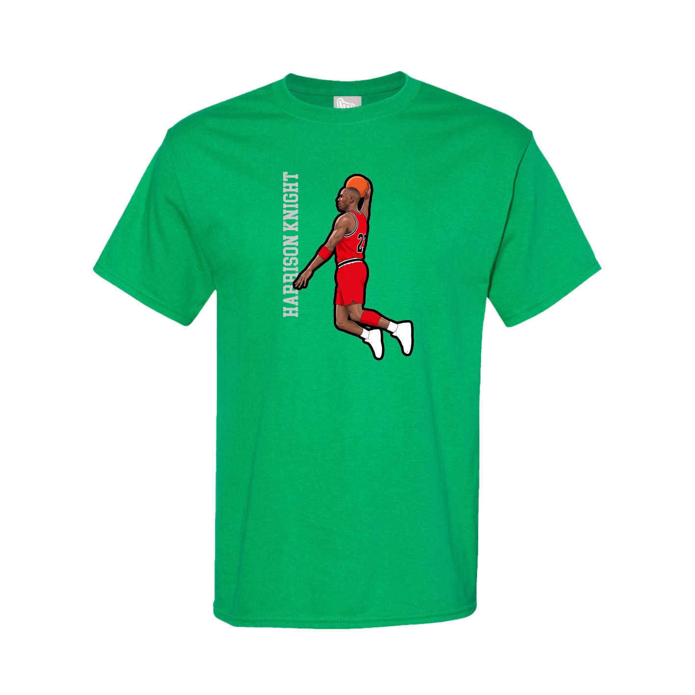 Youth Tee — Name Vertical in Green