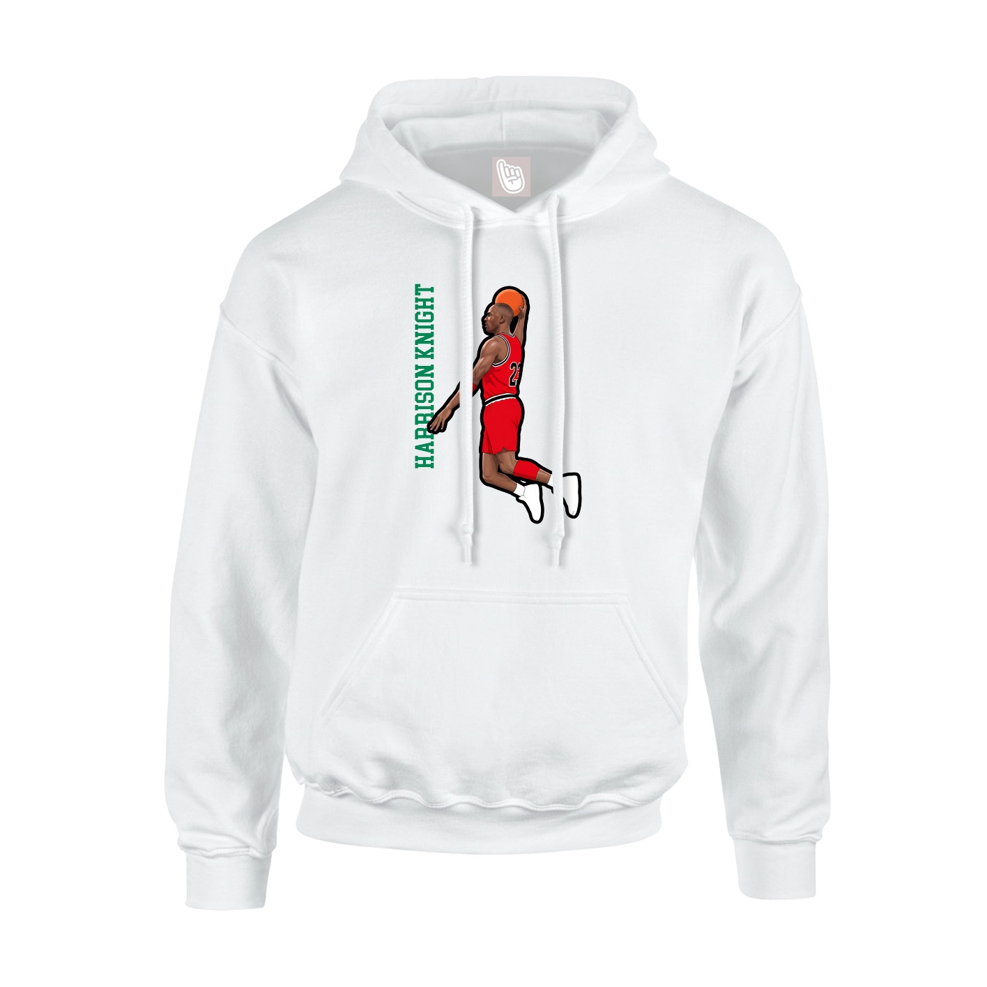 Hoodie — Name Vertical in White
