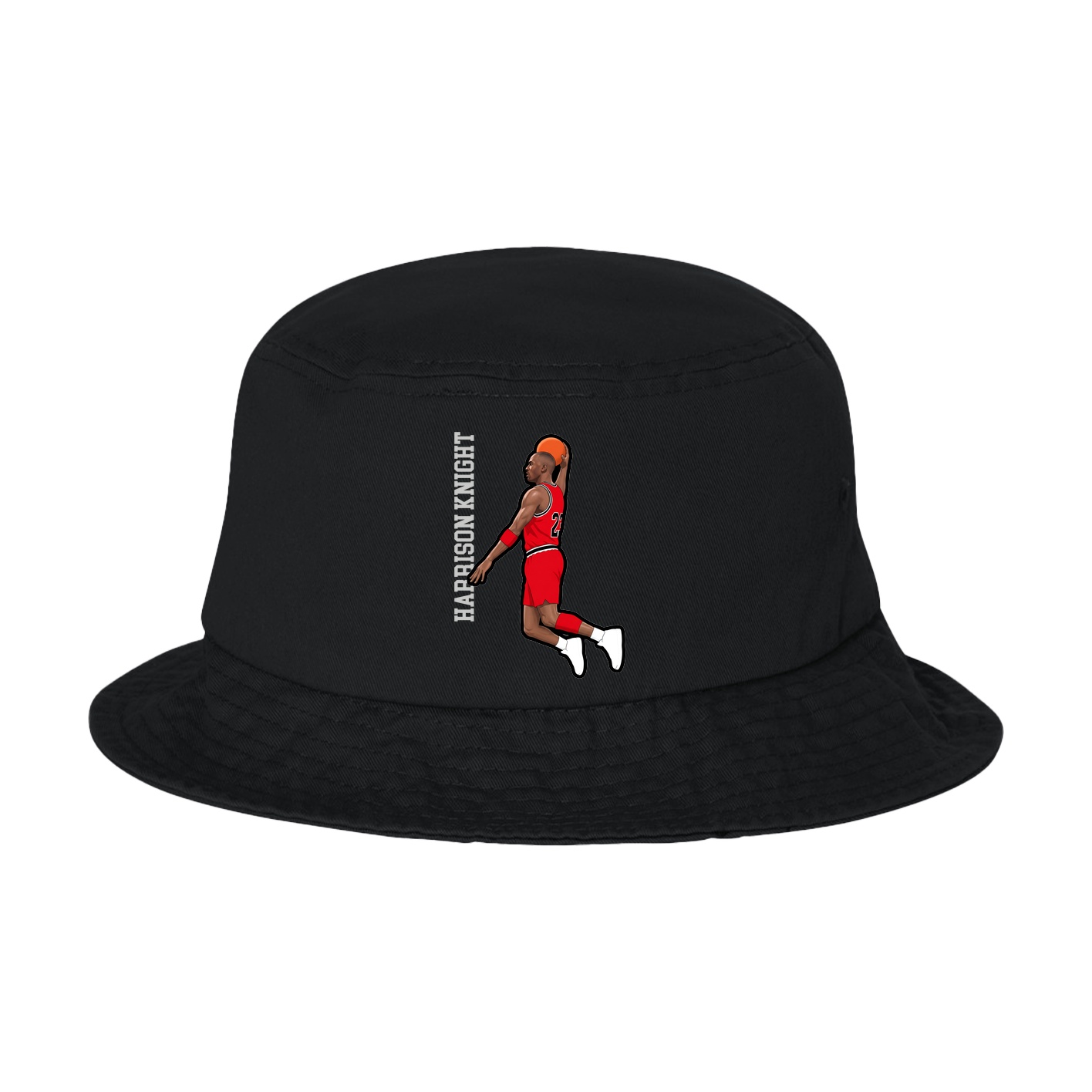 Bucket Cap — Name Vertical in Black