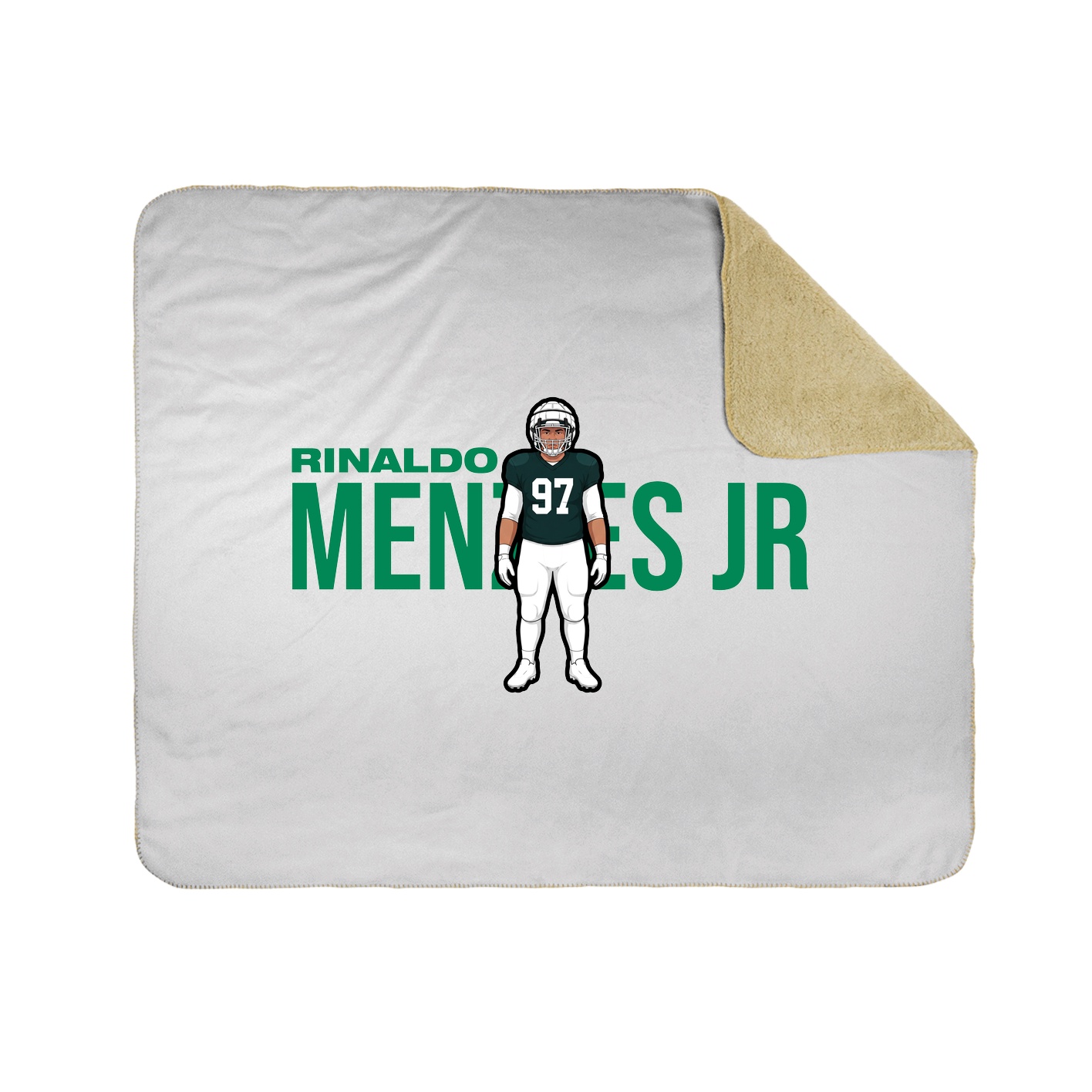 Throw Blanket — Player Name in White